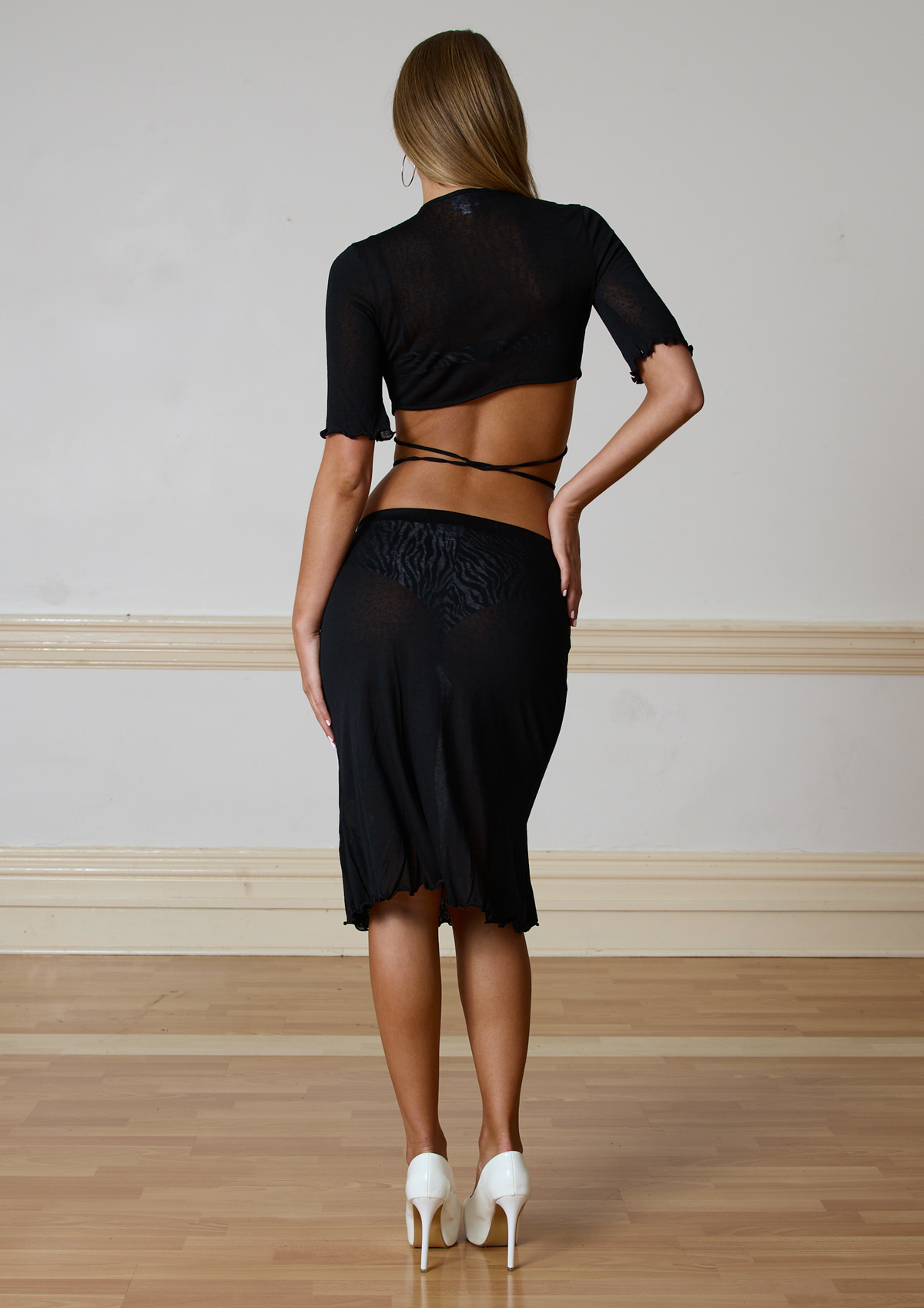 JOLIE MIDI SKIRT - BLACK