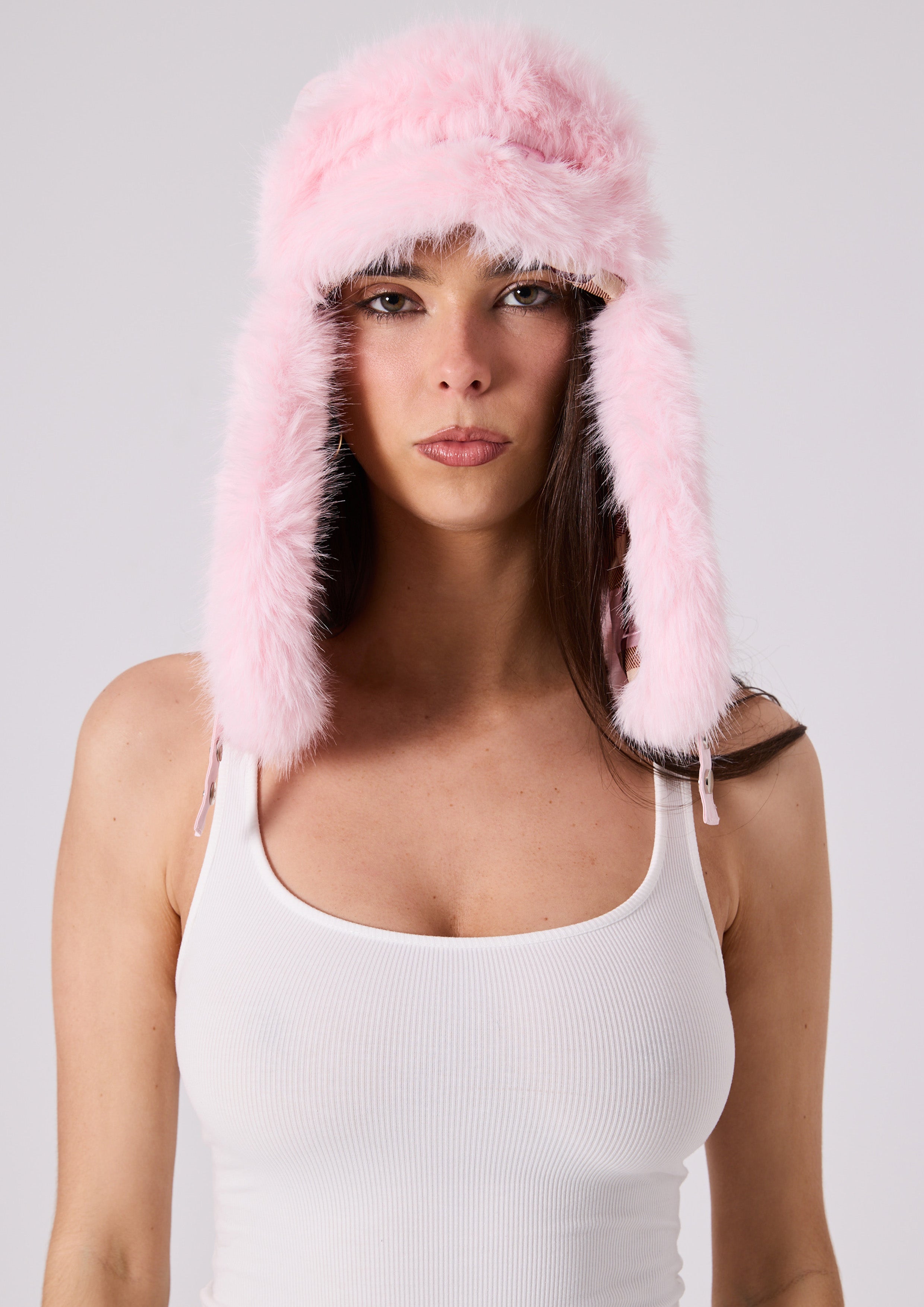 MARNI TRAPPER HAT - PINK