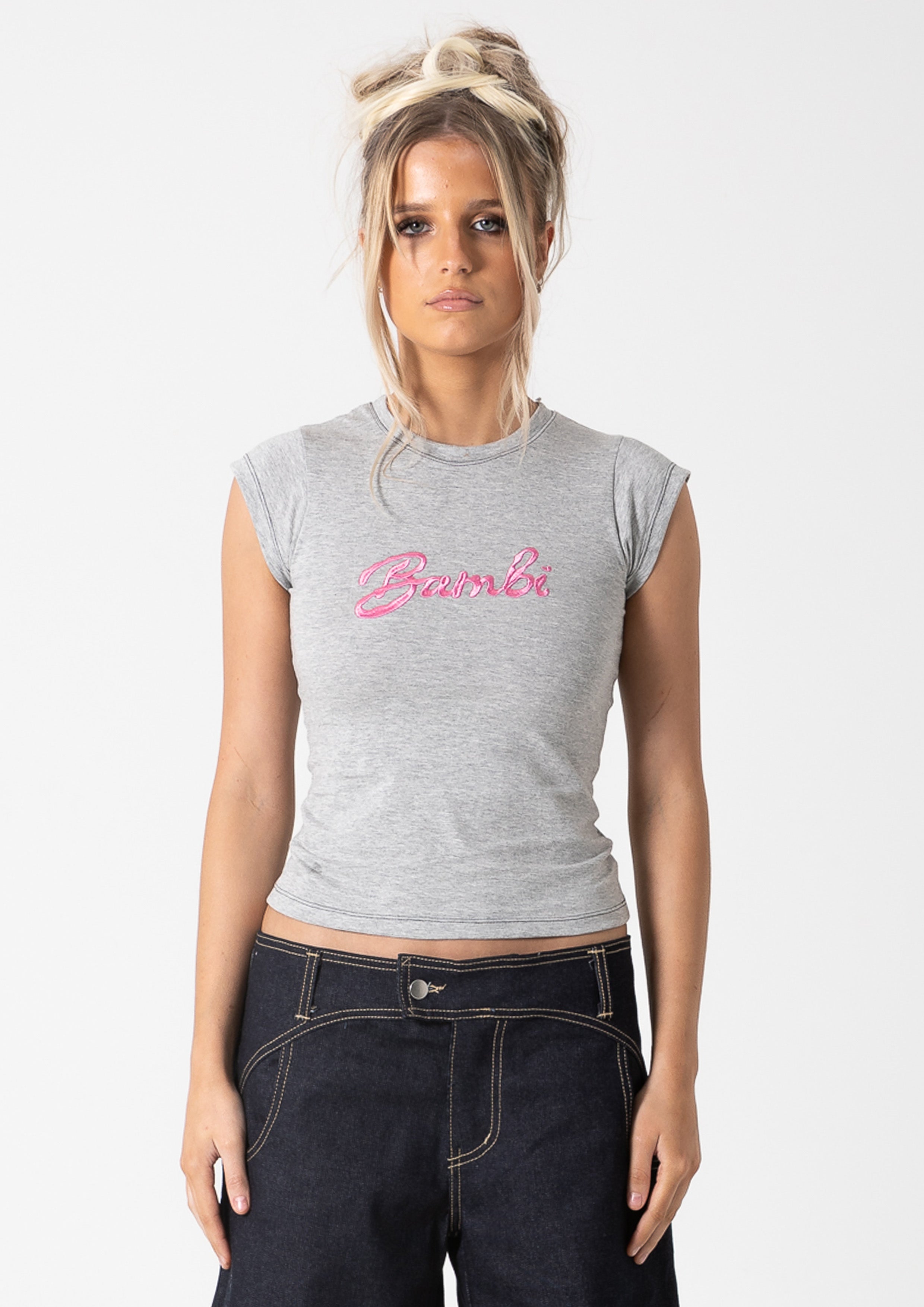 EBONY TEE - GREY – Bye Bambi