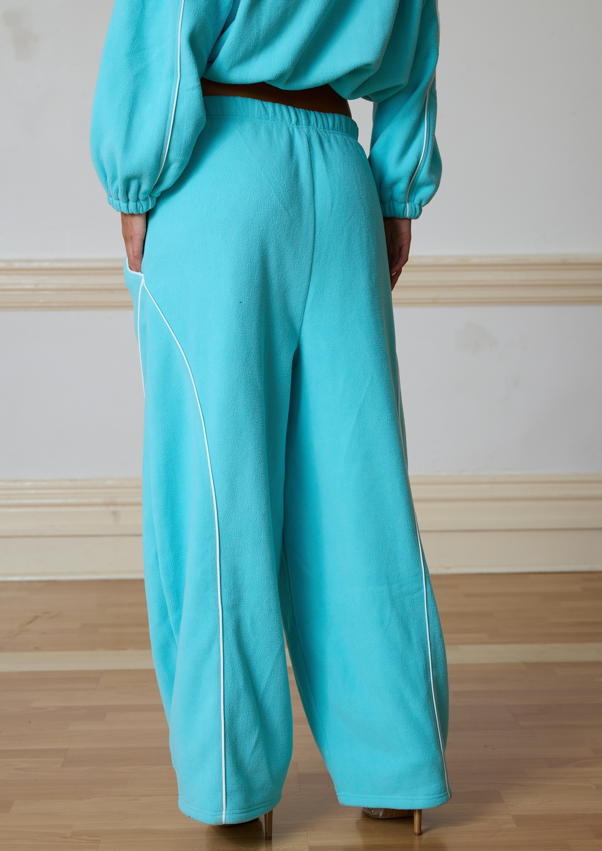 PARKER FLEECE TRACK PANT - AQUA