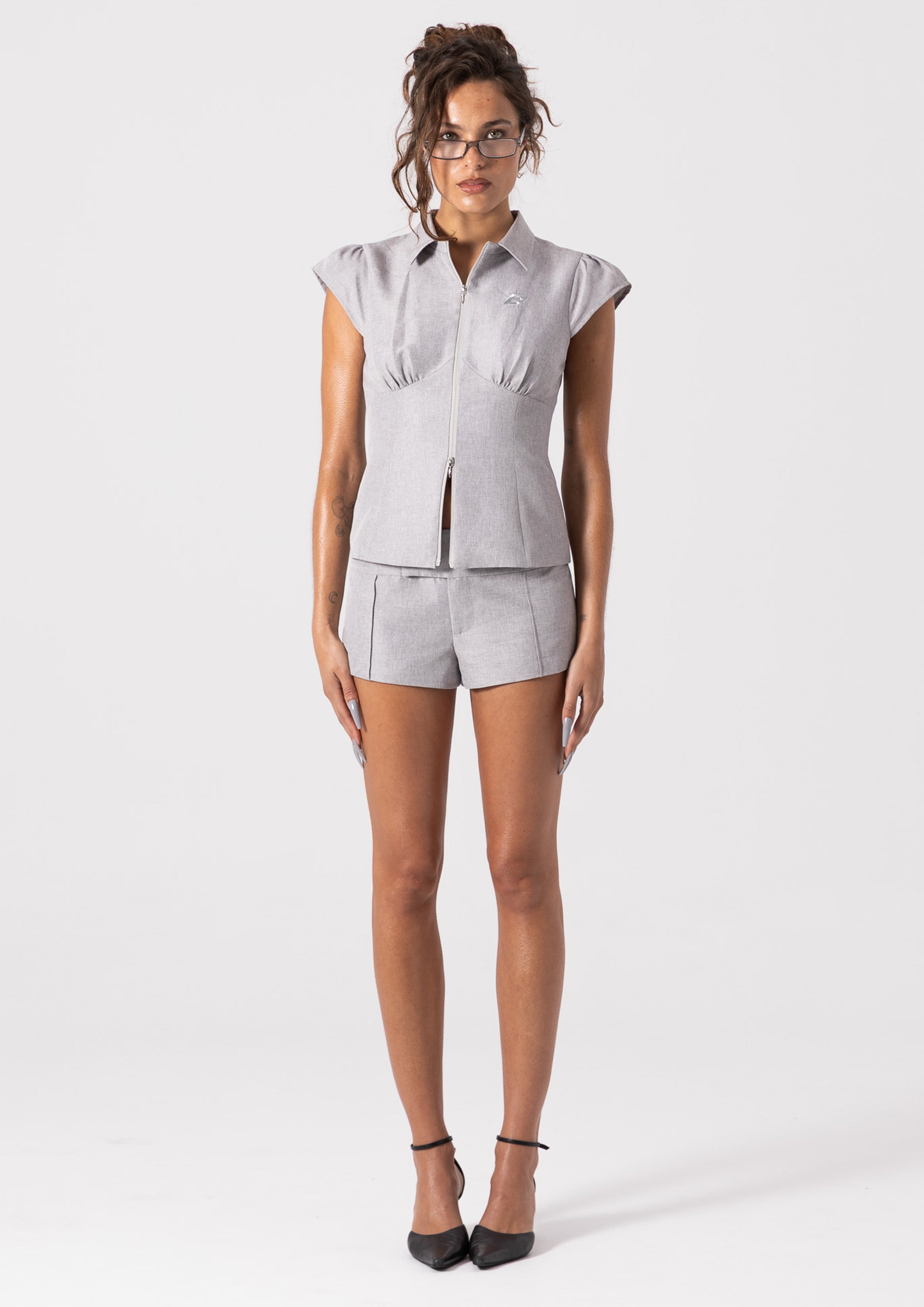 BLAIR SUIT SHIRT - GREY