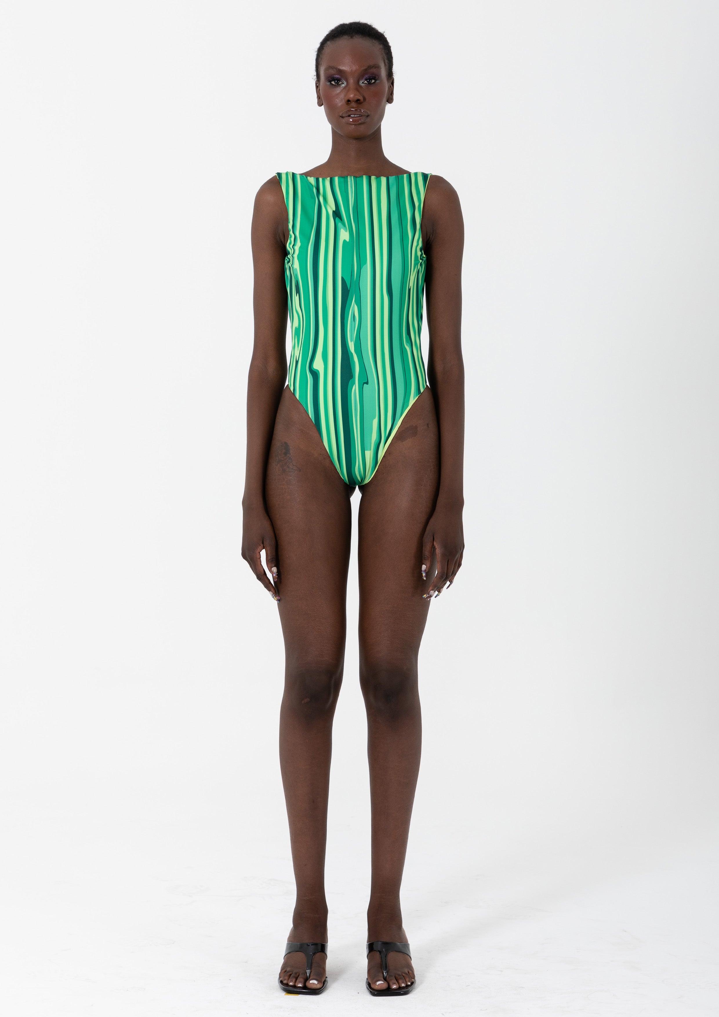 NOSTALGIA ONE PIECE - GREEN STRIPE