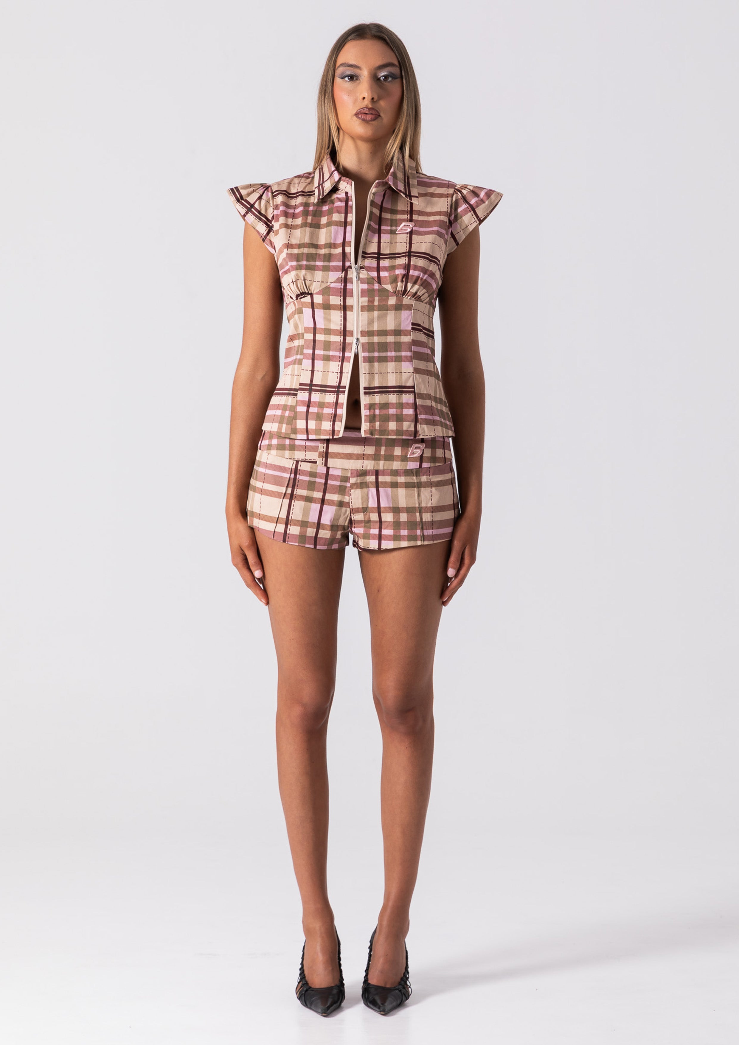 BLAIR SUIT SHORT - PLAID