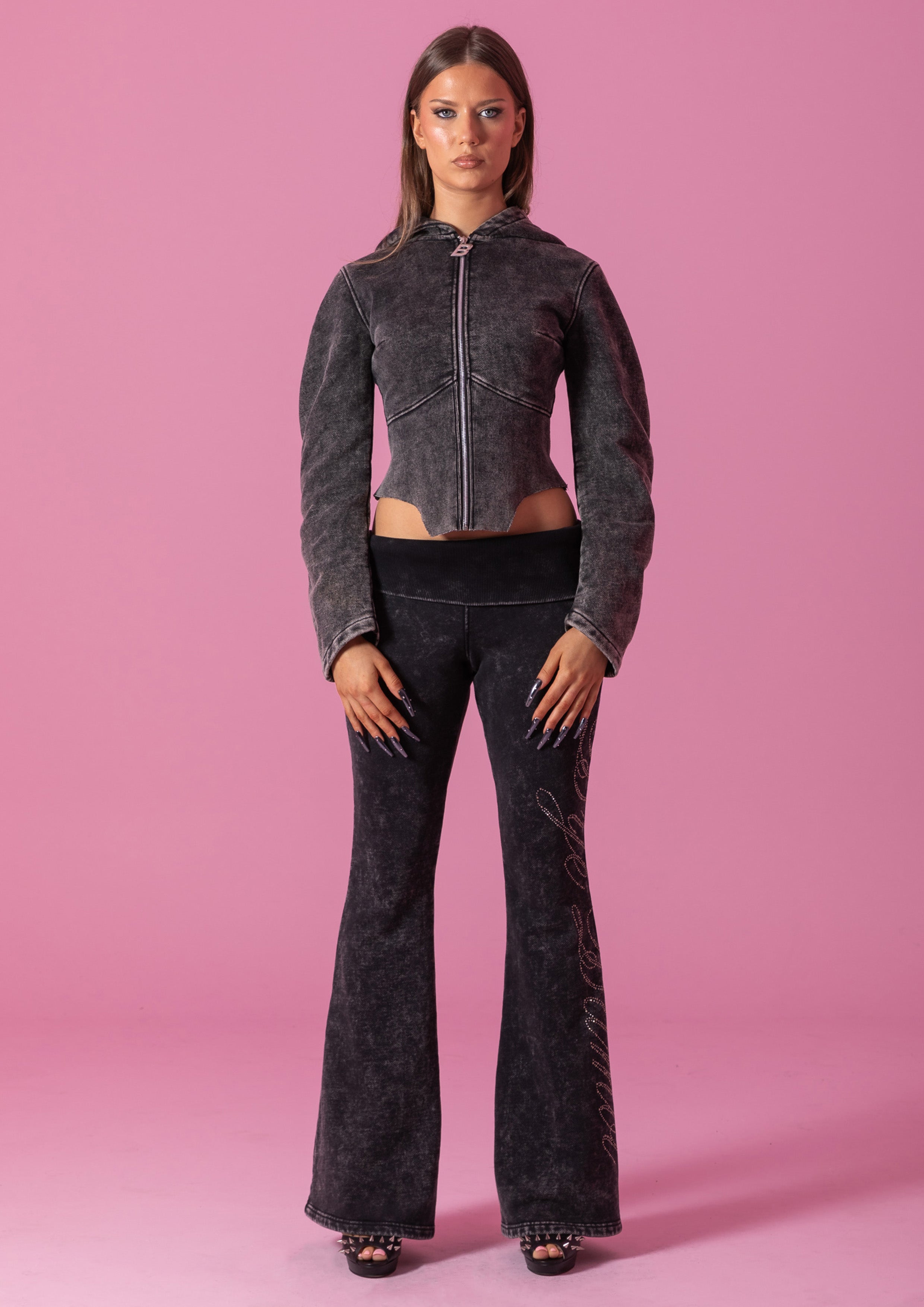 SAMANTHA TRACK PANT - STONE WASH
