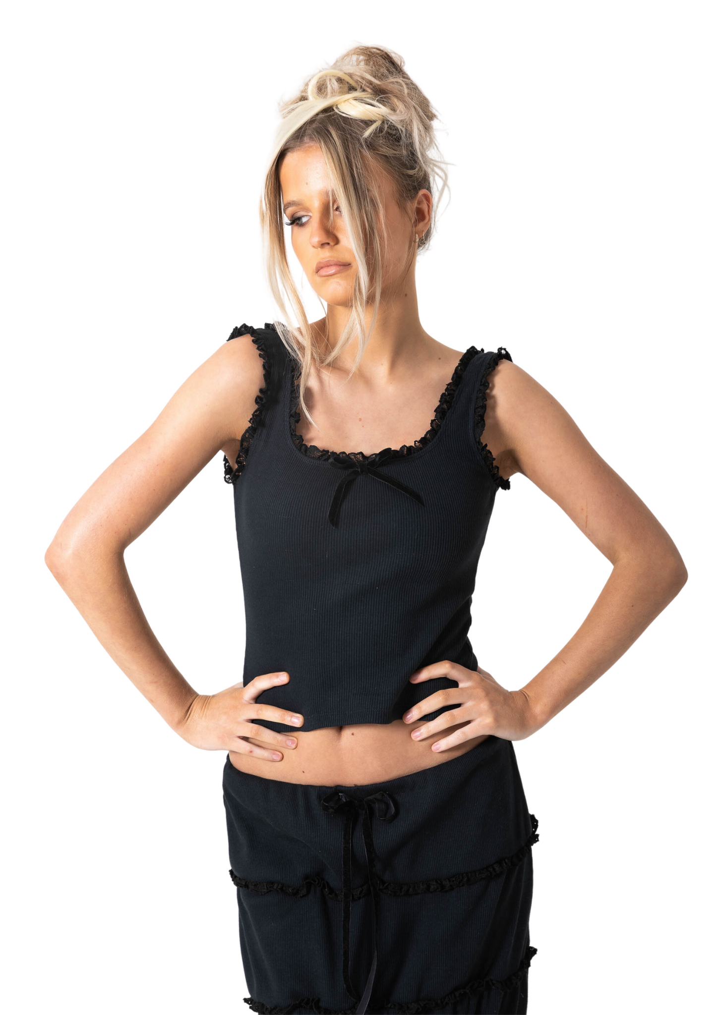 POSIE SINGLET - BLACK