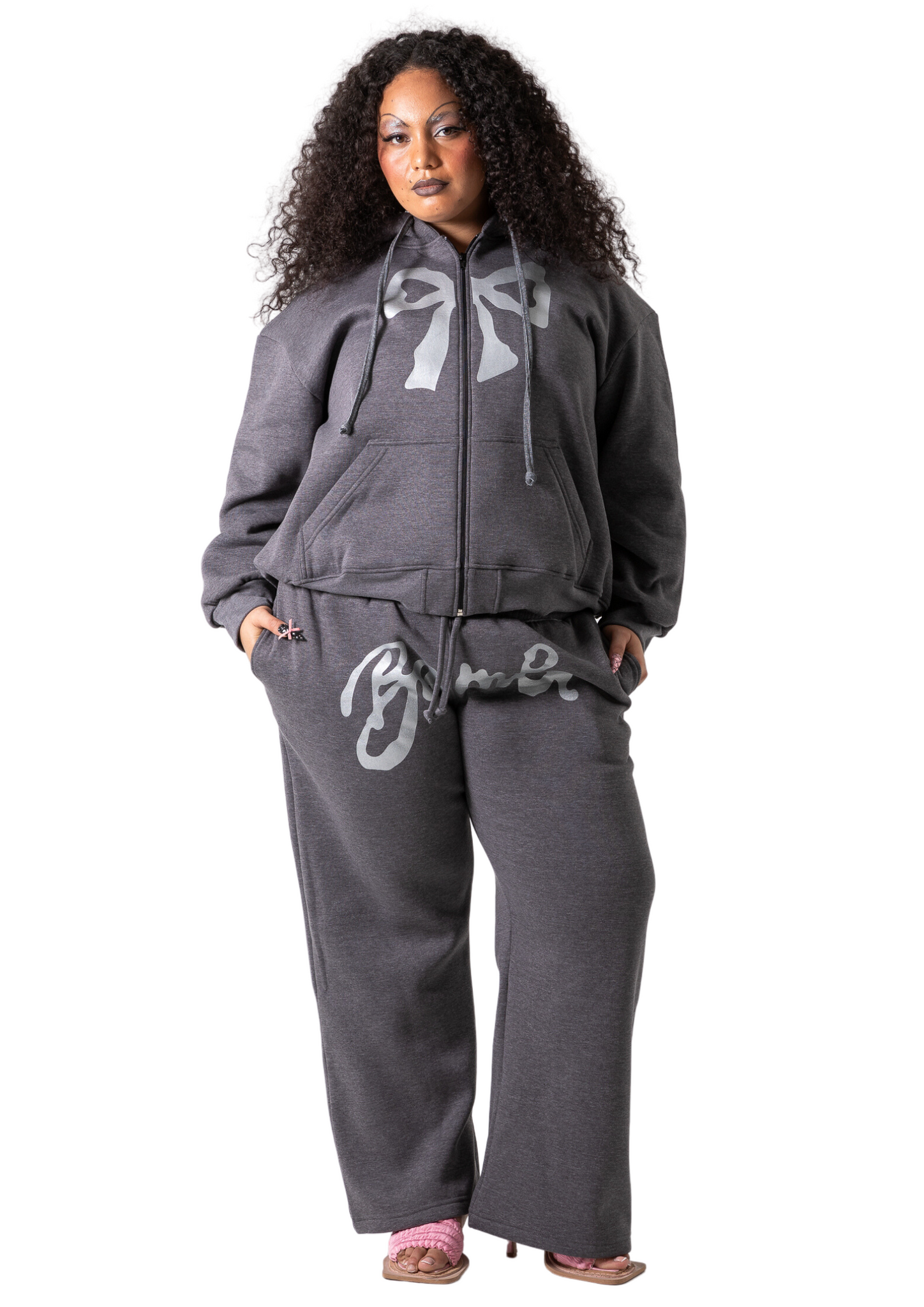 BRITNEY ZIP JACKET - CHARCOAL