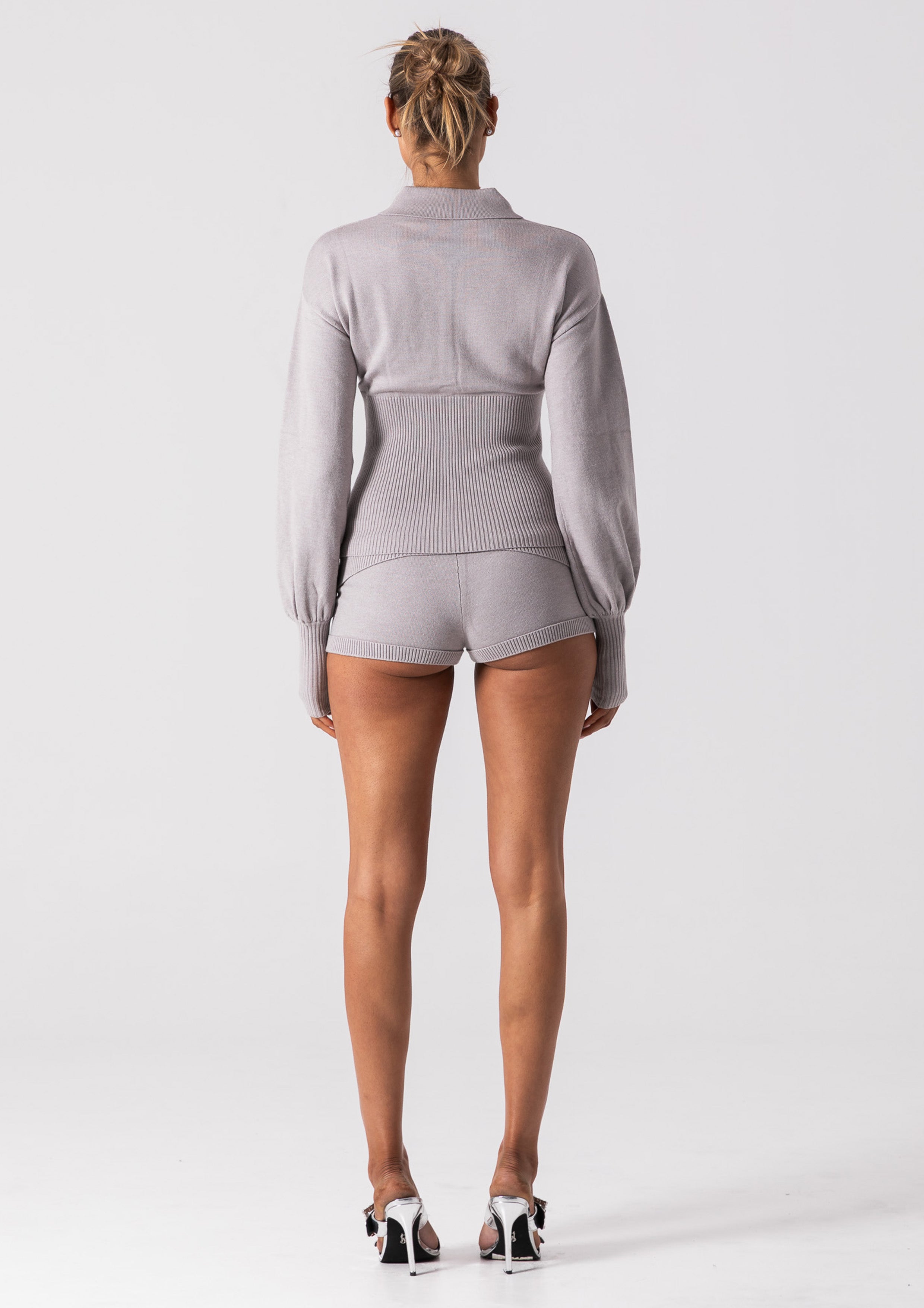 DAPHNE KNIT SHORT - GREY