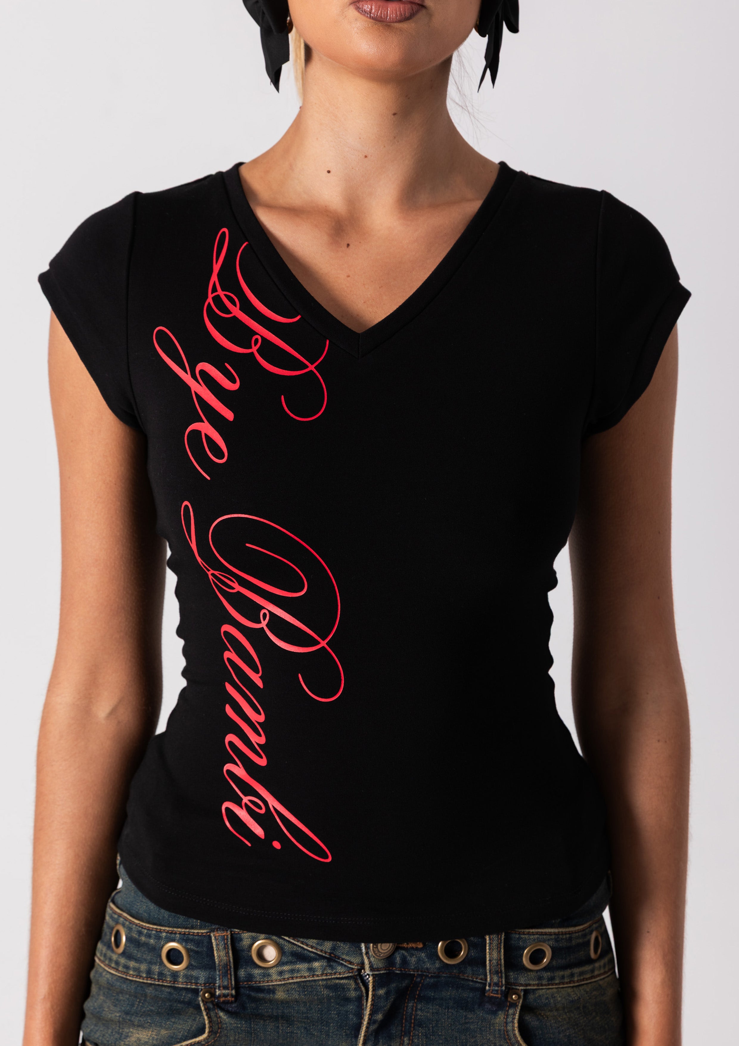 SUKI BABY TEE - BLACK