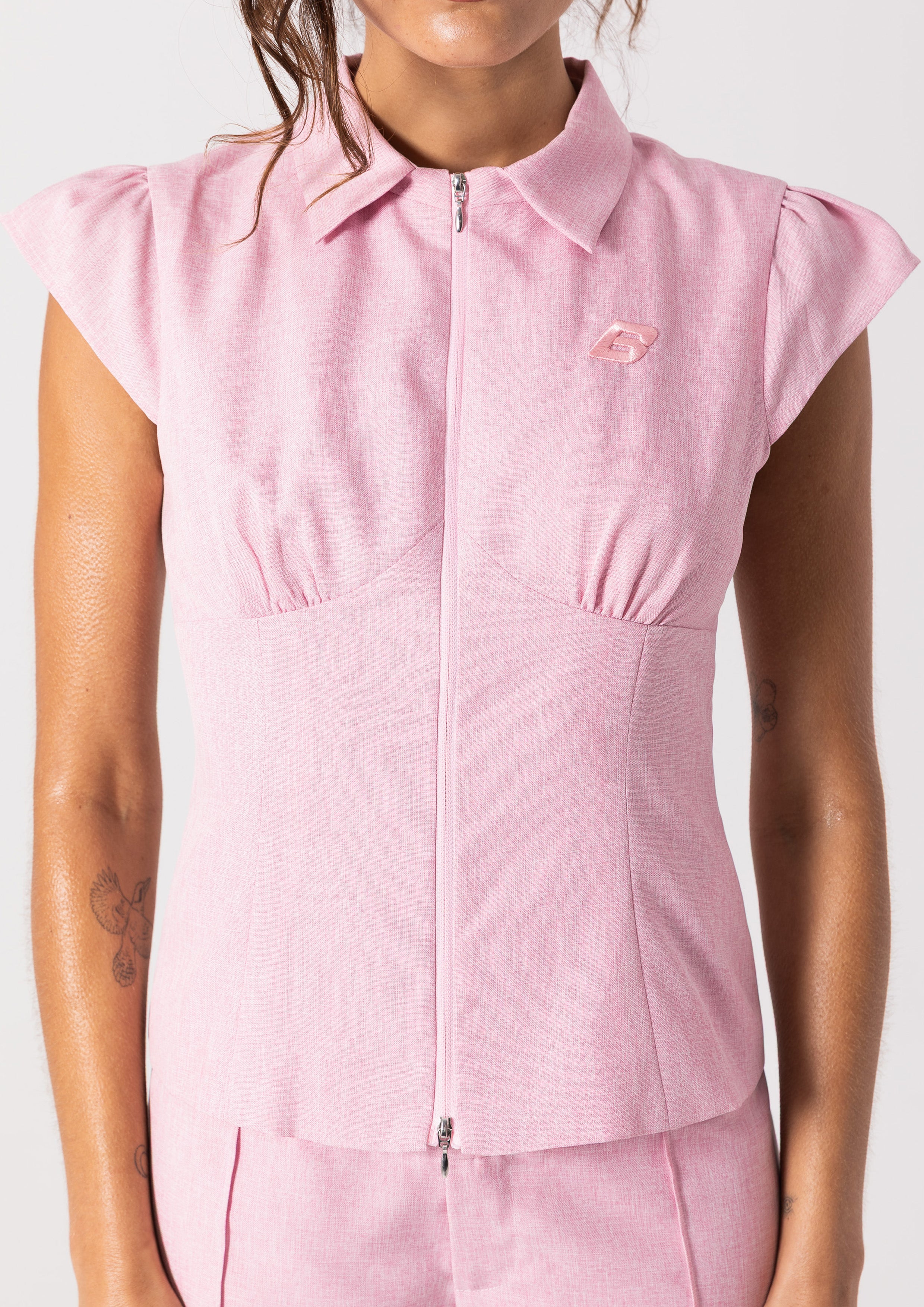 BLAIR SUIT SHIRT - PINK