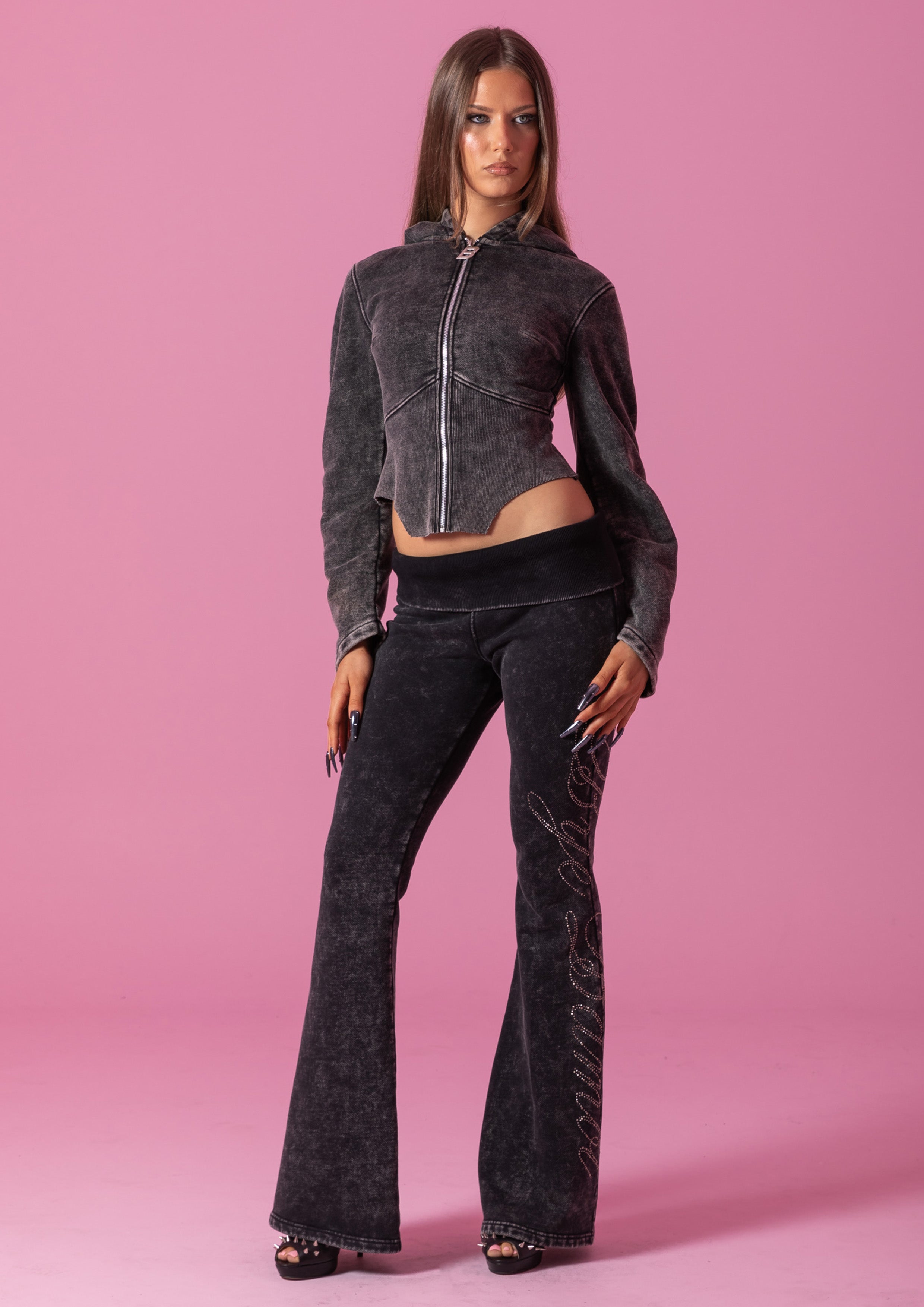 JASMINE ZIP JACKET - STONE WASH