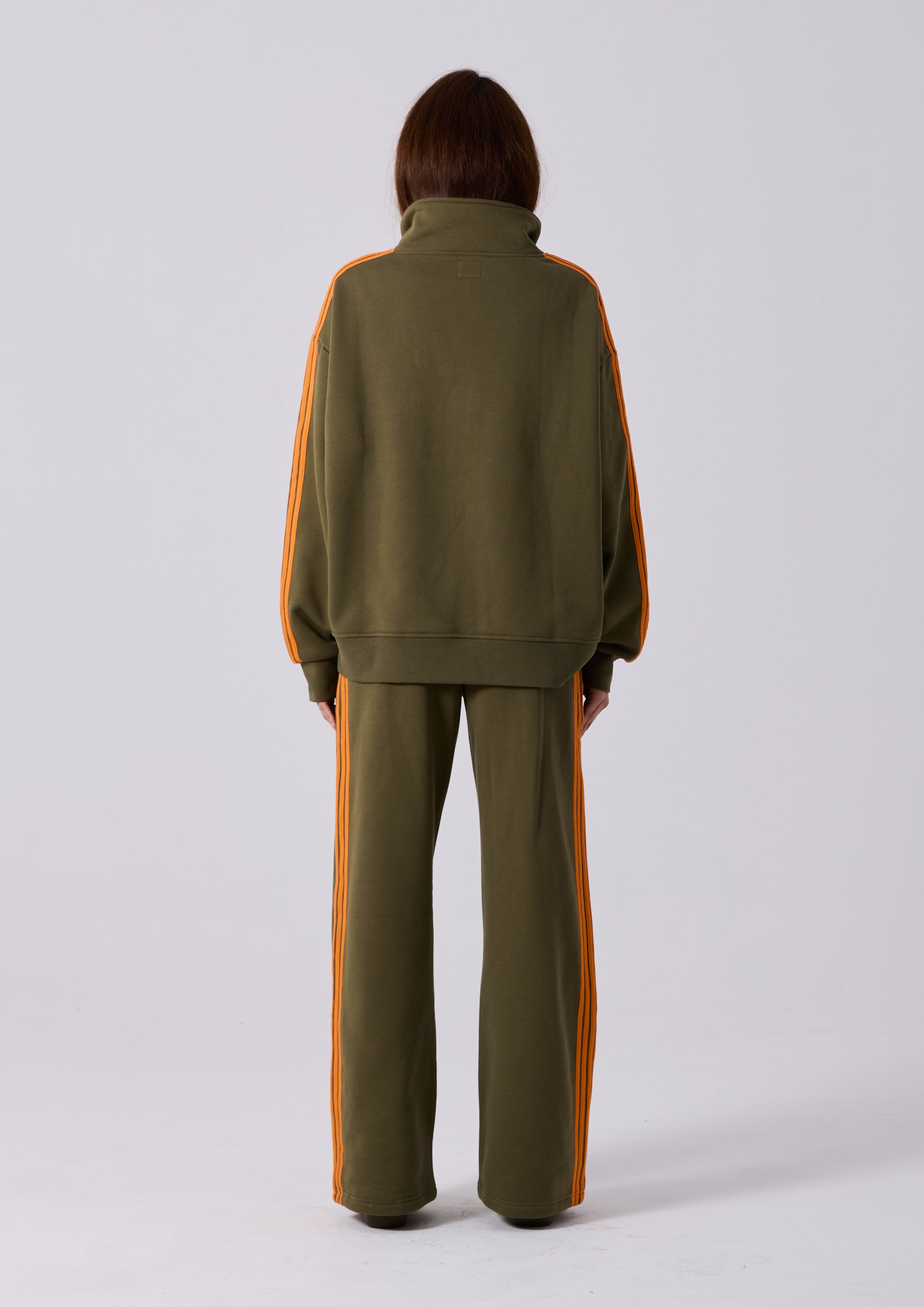 SPEARS STRIPE ZIP JACKET - KHAKI