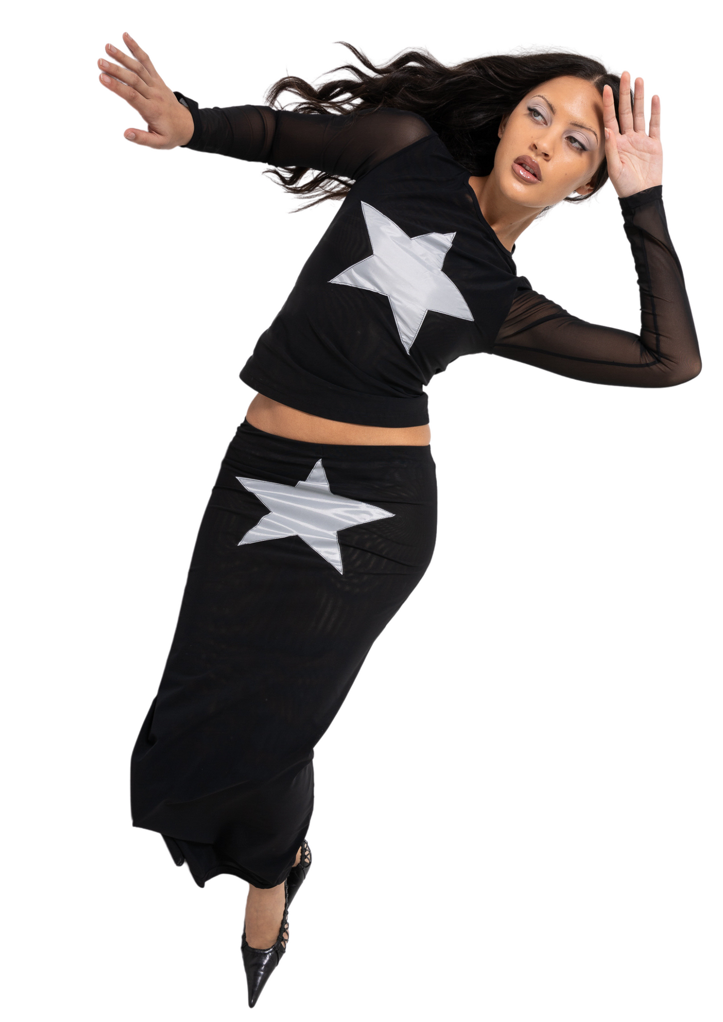 STAR SKIRT - BLACK