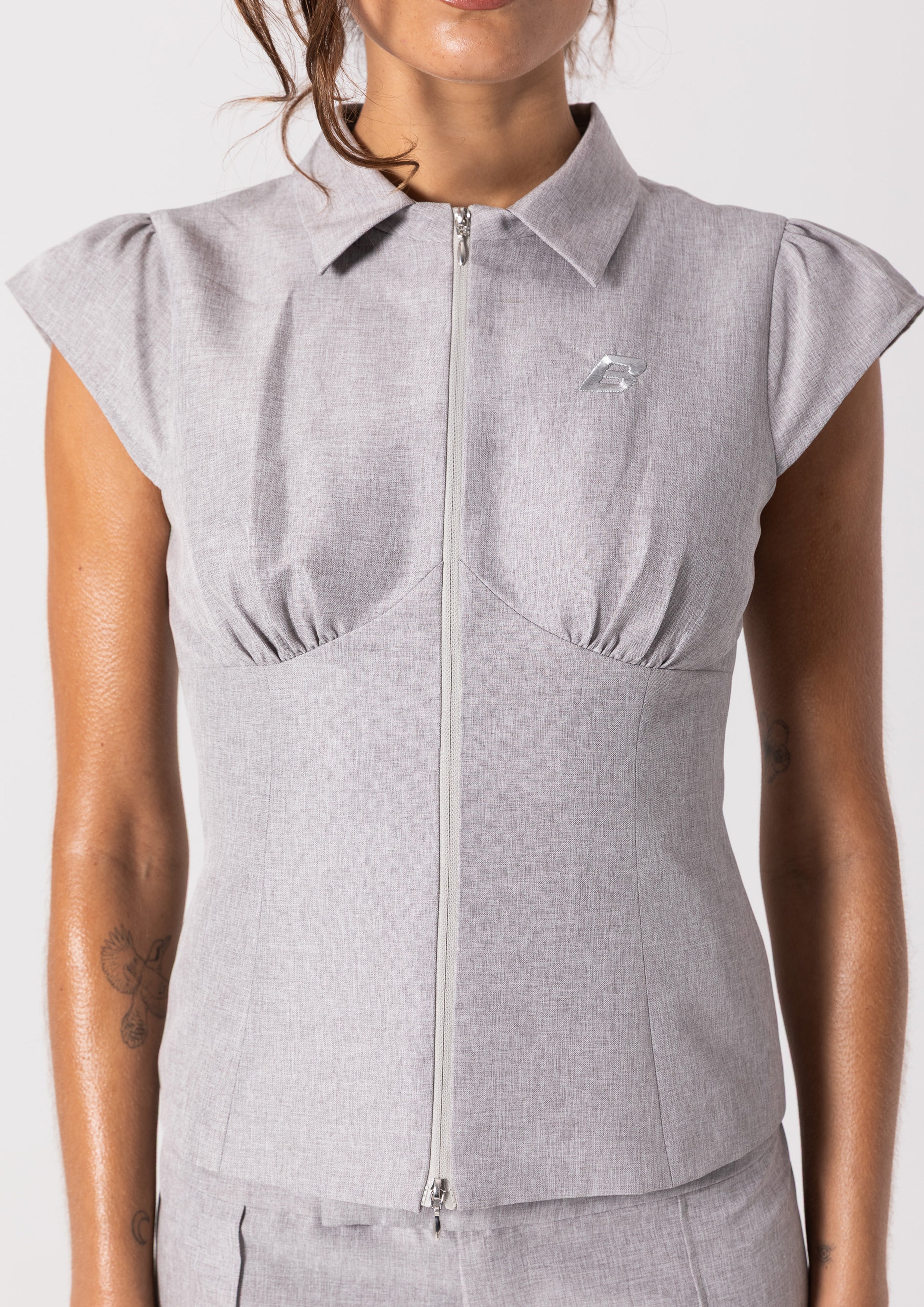BLAIR SUIT SHIRT - GREY