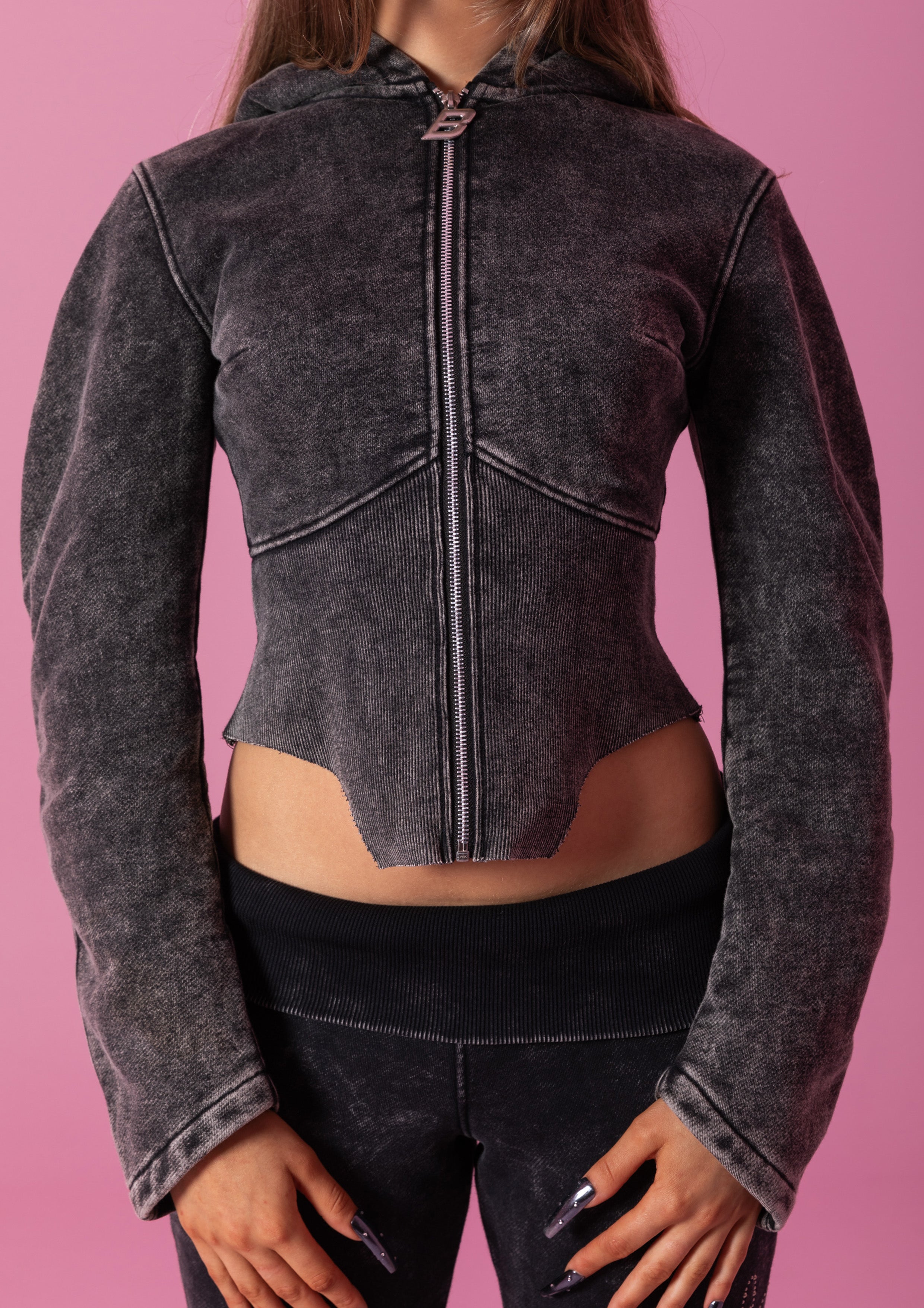 JASMINE ZIP JACKET - STONE WASH