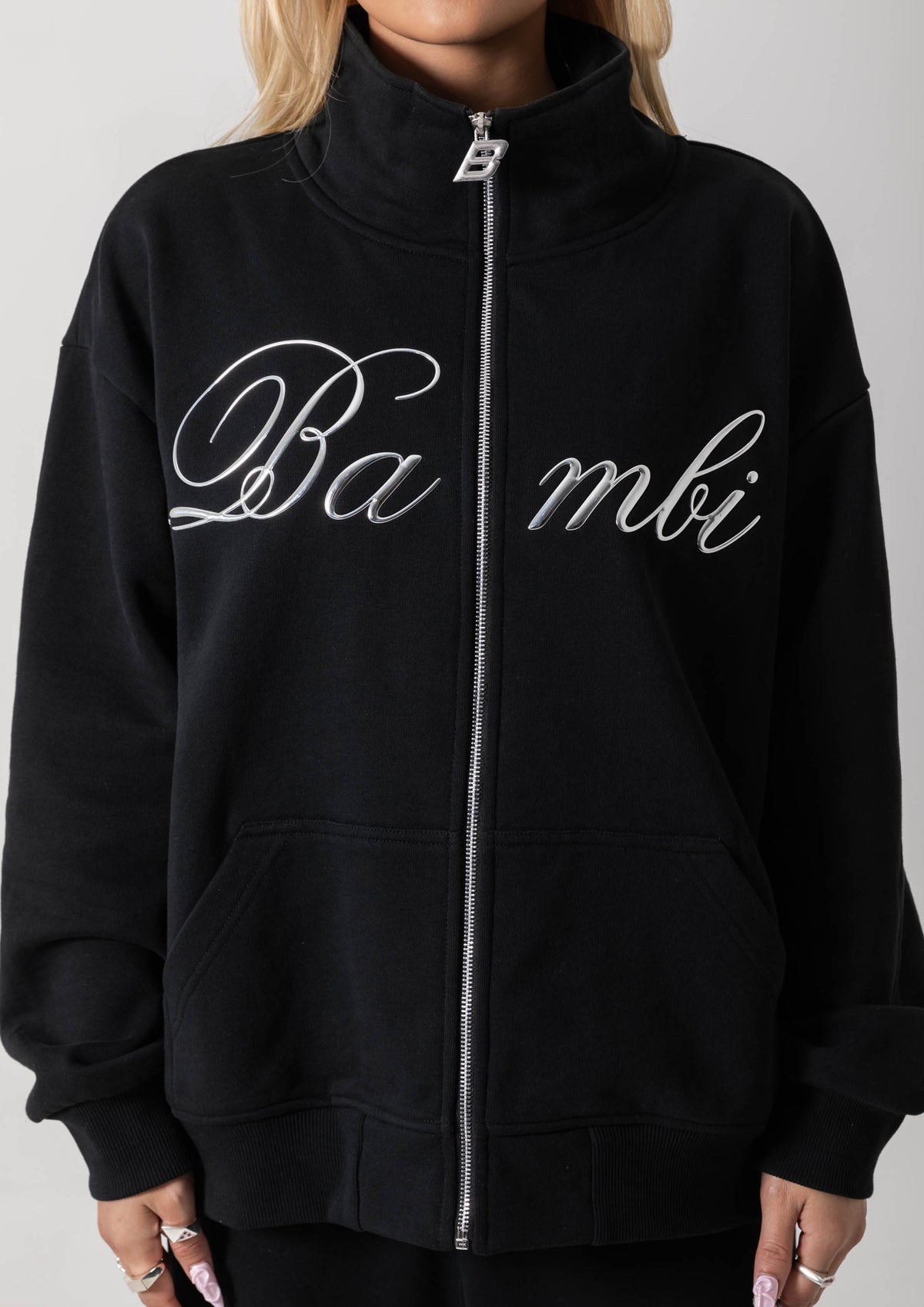 SPEARS ZIP JACKET - BLACK – Bye Bambi