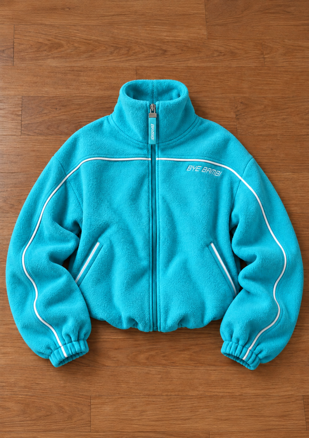 PARKER FLEECE ZIP JACKET - AQUA