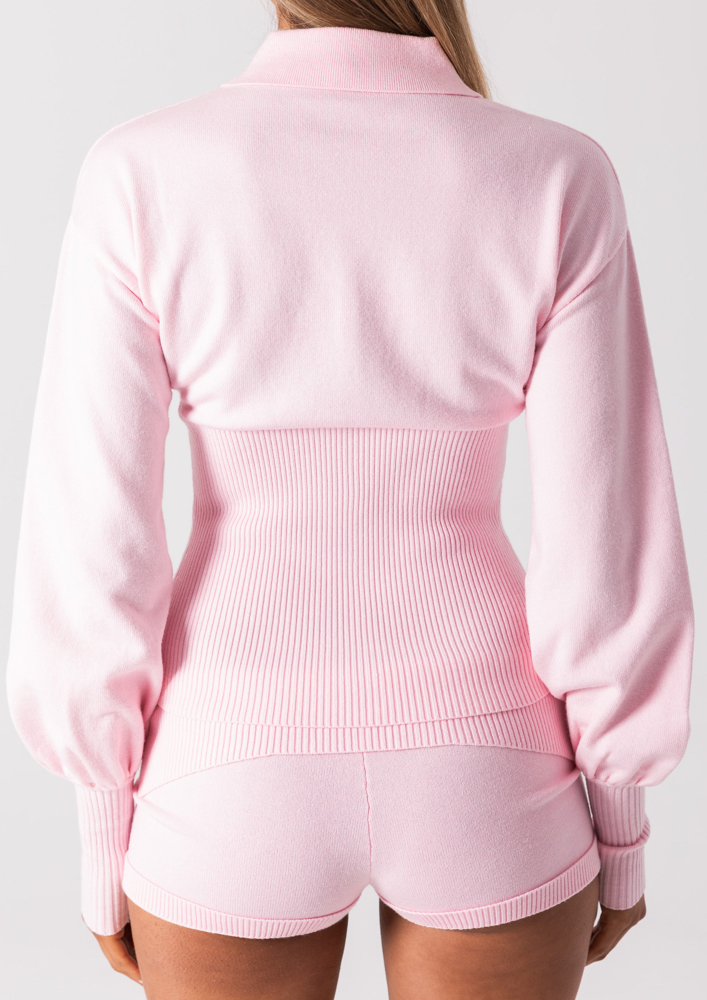 DAPHNE KNIT BUTTON UP - PINK