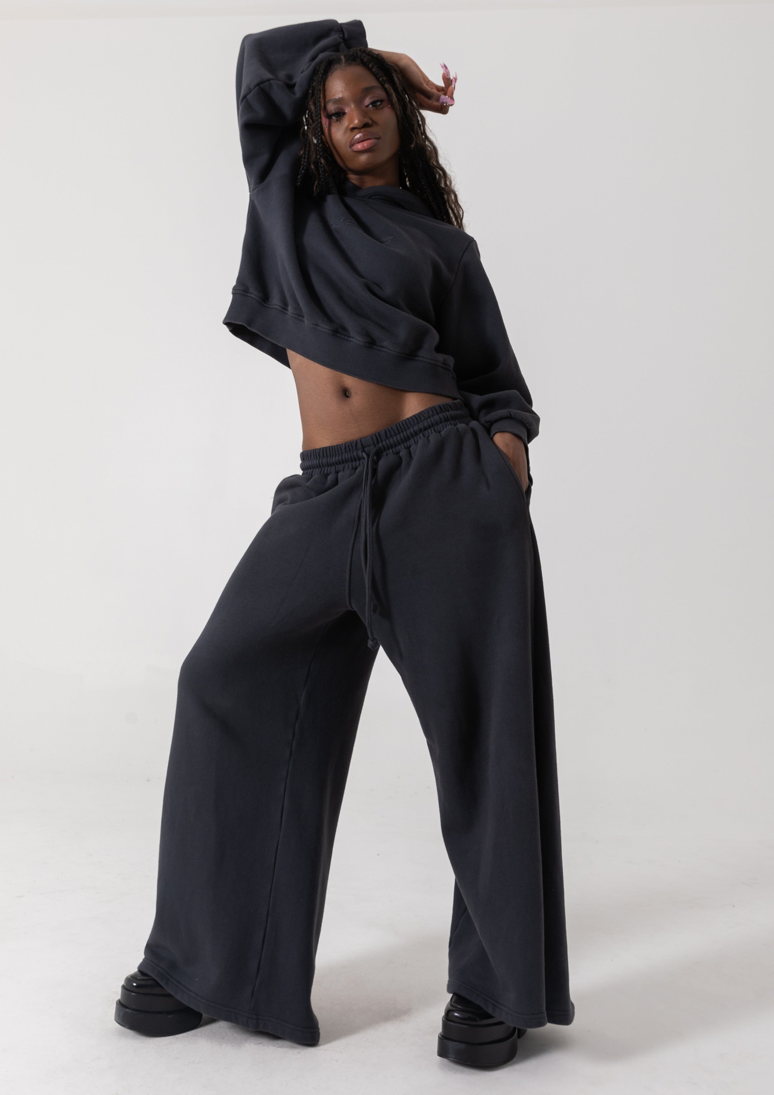 meer.／TUCK WIDE NYLON PANTS(BLK) MUSINSA | NONBLANK Double pin tuck wide slacks_BLACK