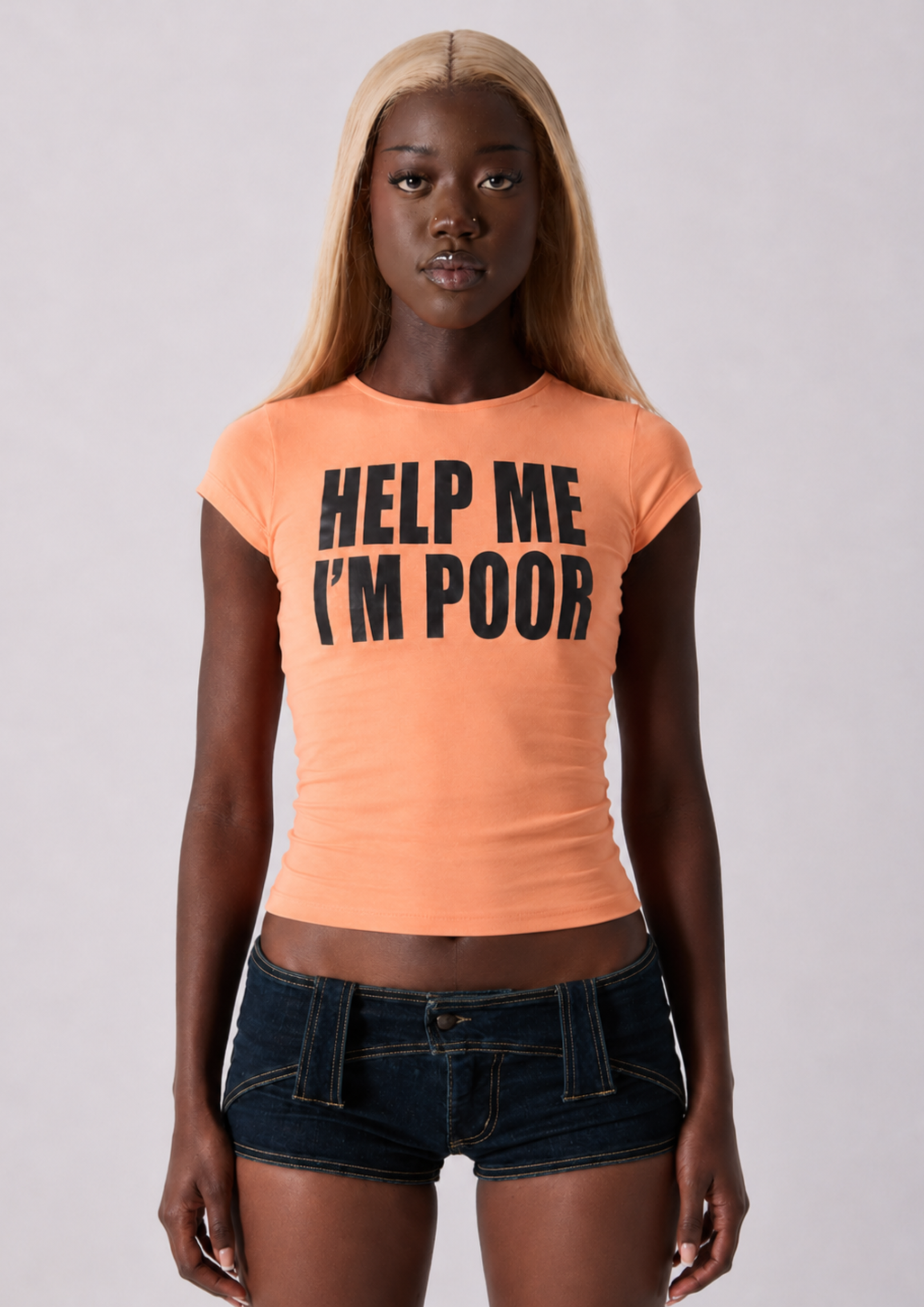 POOR BABY TEE - CORAL