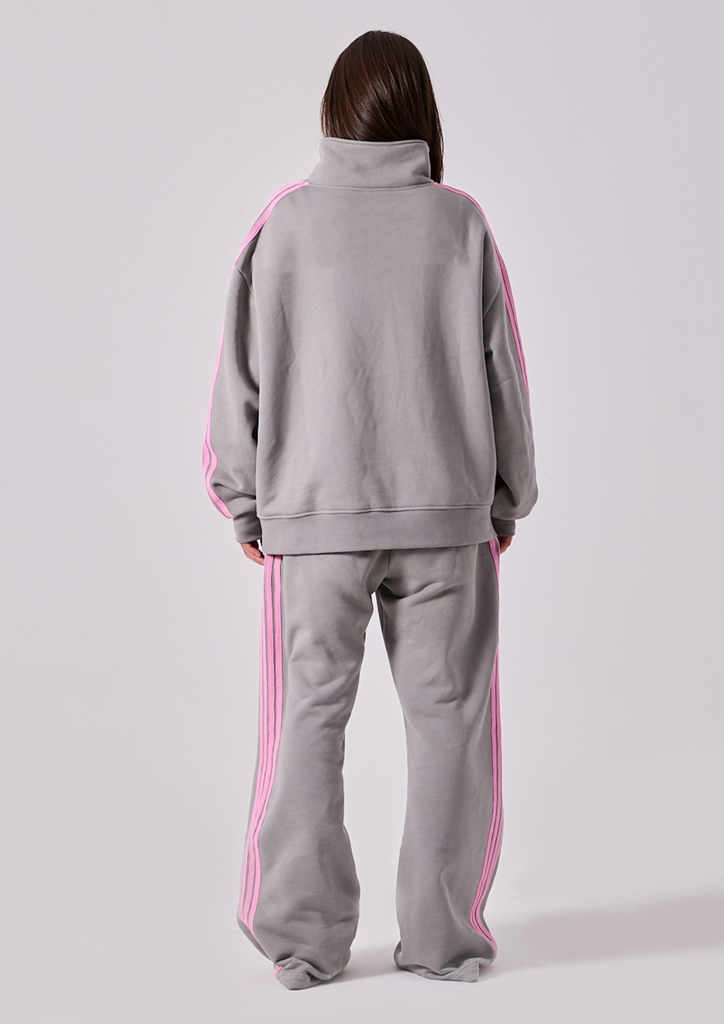 SPEARS STRIPE ZIP JACKET - GREY – Bye Bambi