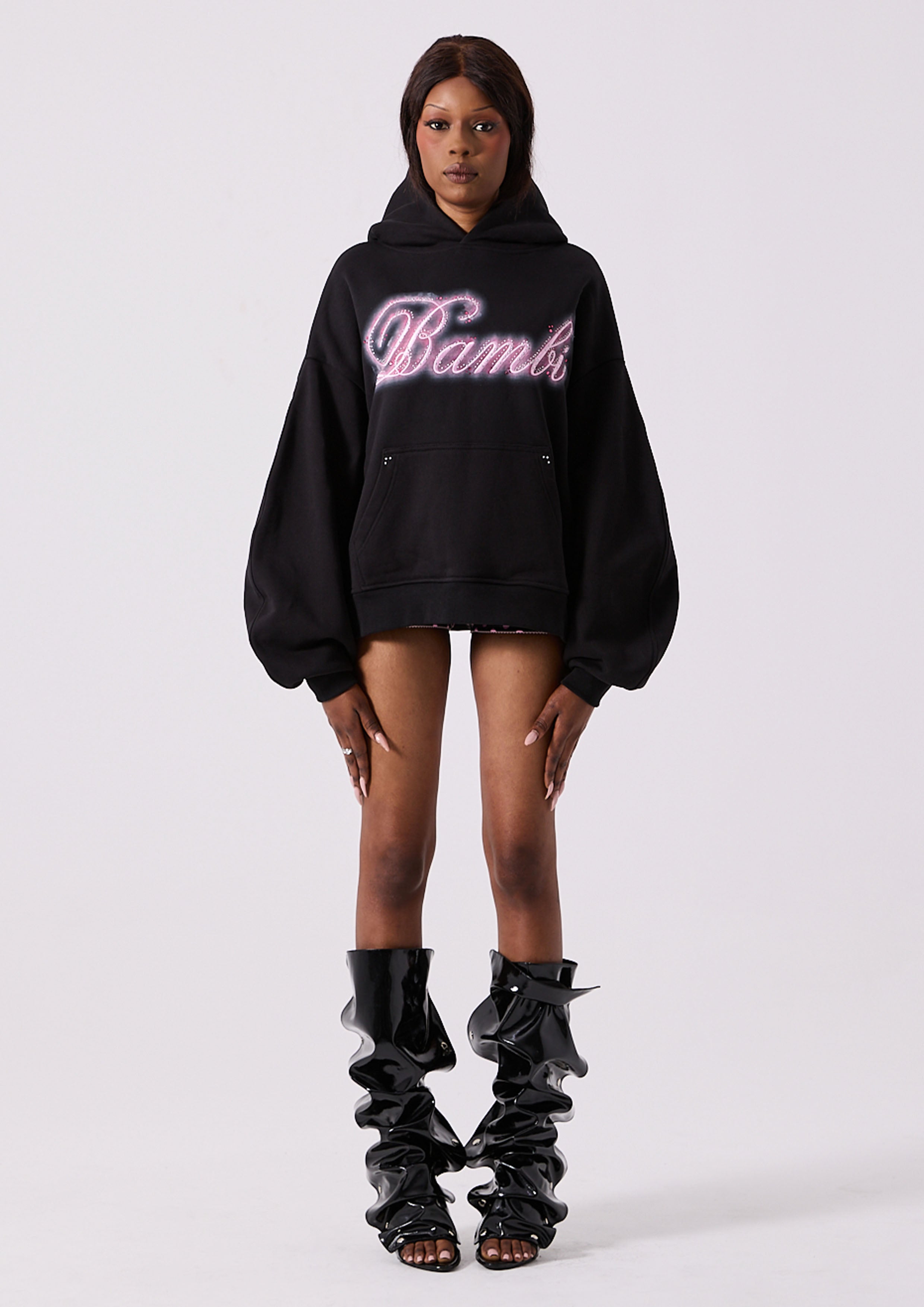 MILA HOODIE - BLACK – Bye Bambi