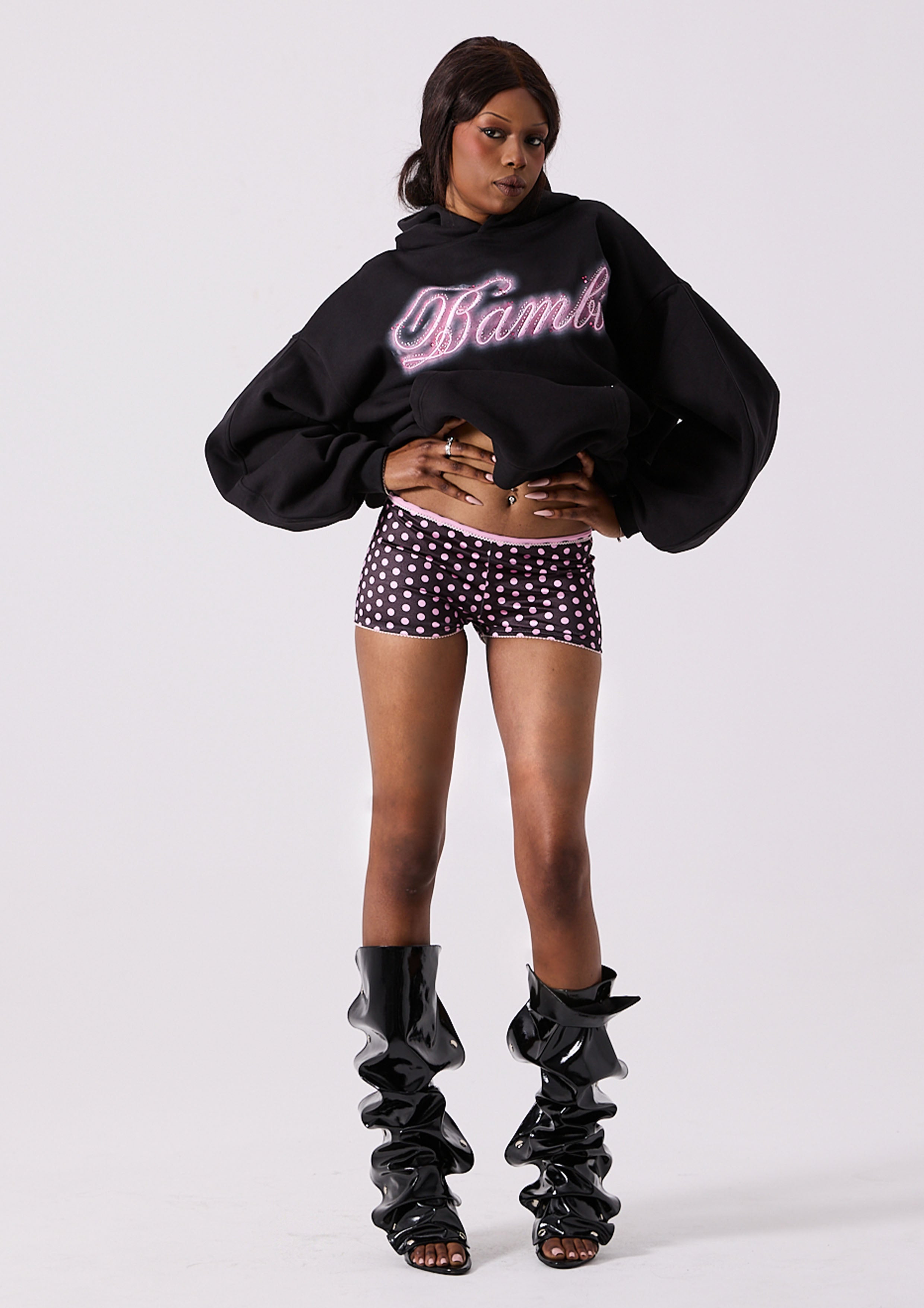 MILA HOODIE - BLACK – Bye Bambi