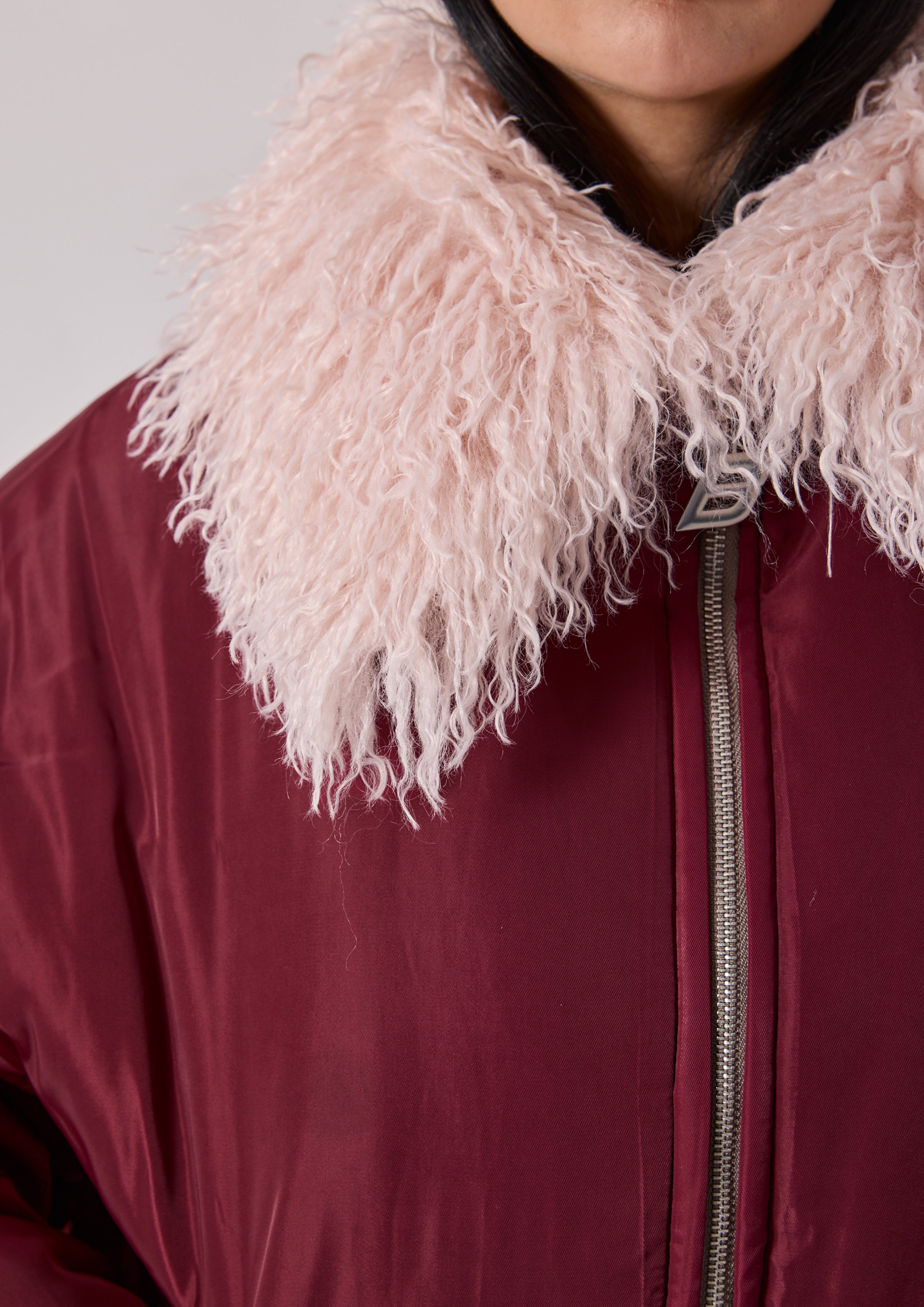 REVERSIBLE MARNI BOMBER - KHAKI / BURGUNDY