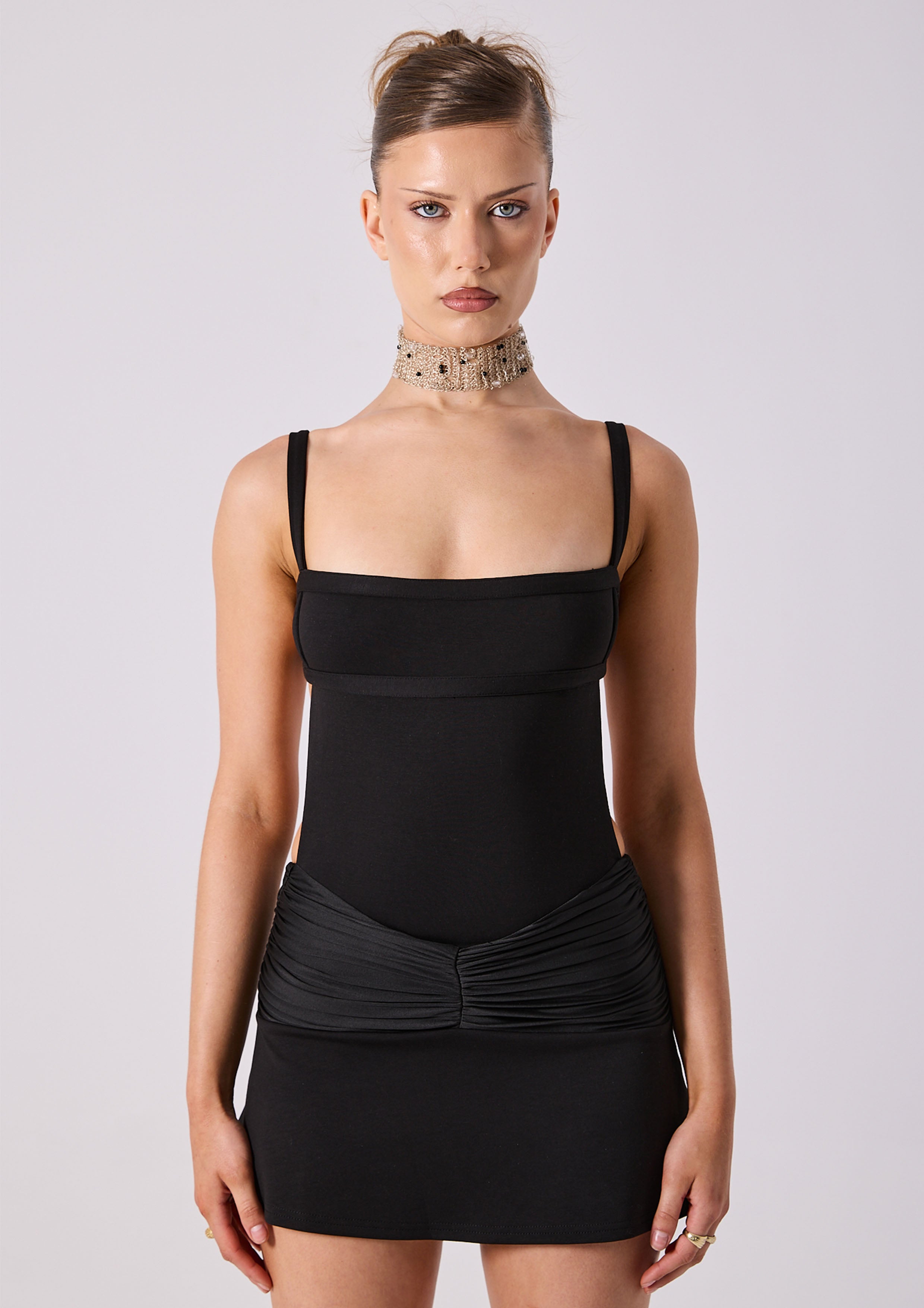 CLEO MINI DRESS - BLACK