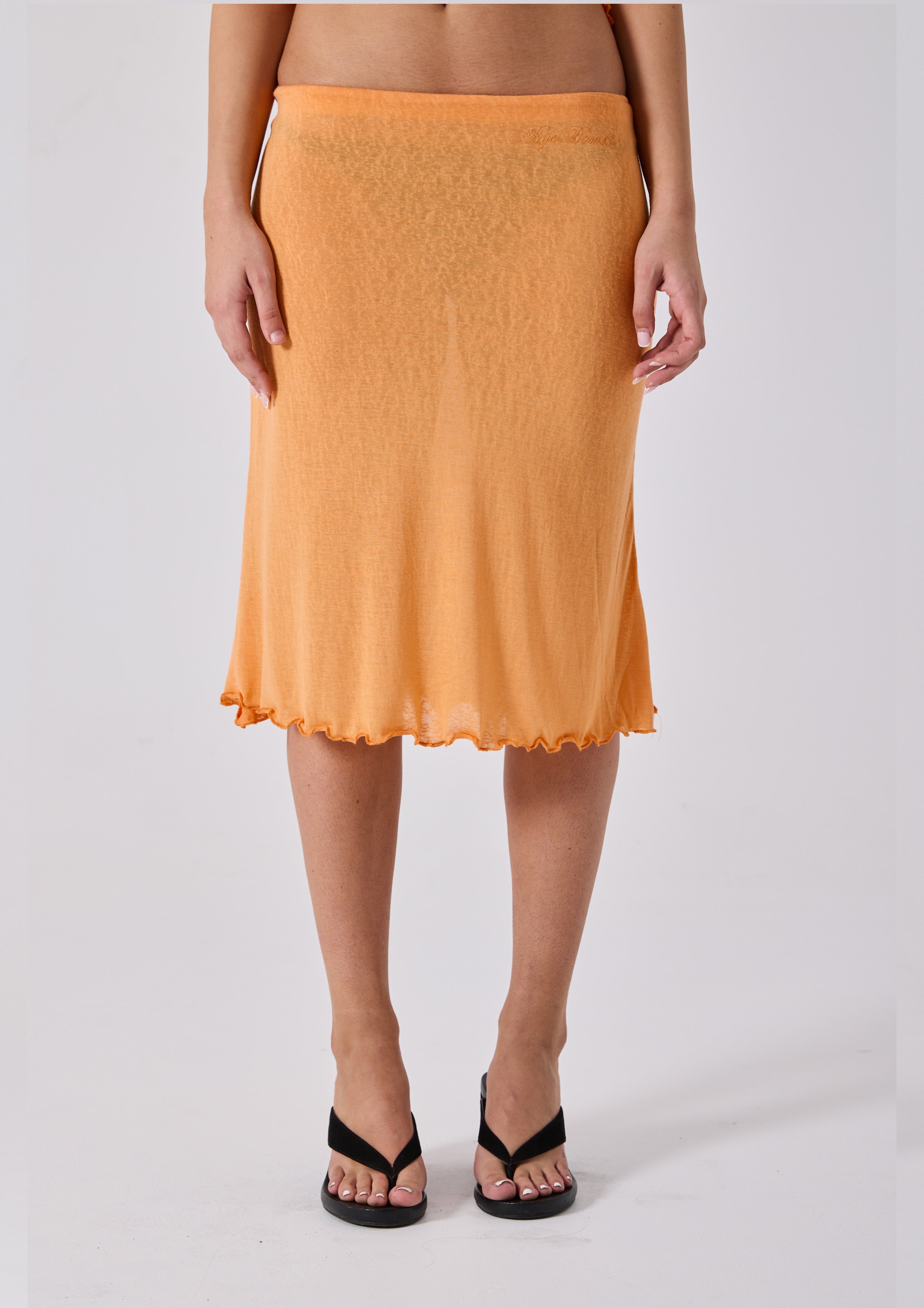 JOLIE MIDI SKIRT - CORAL