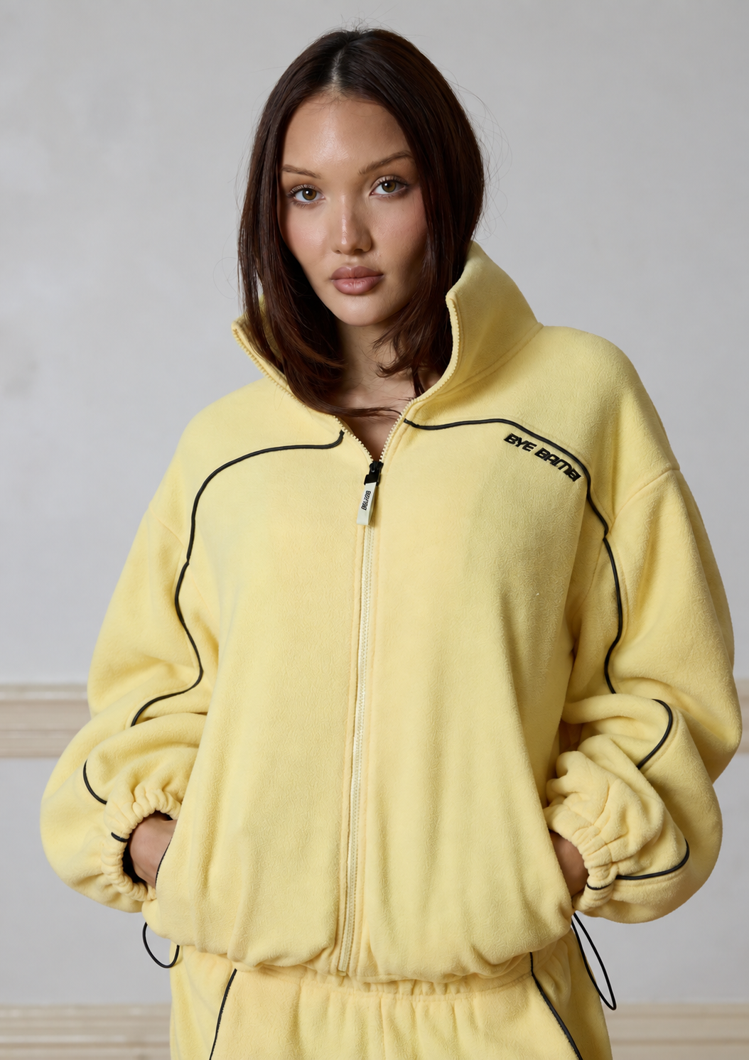 PARKER FLEECE ZIP JACKET - YELLOW