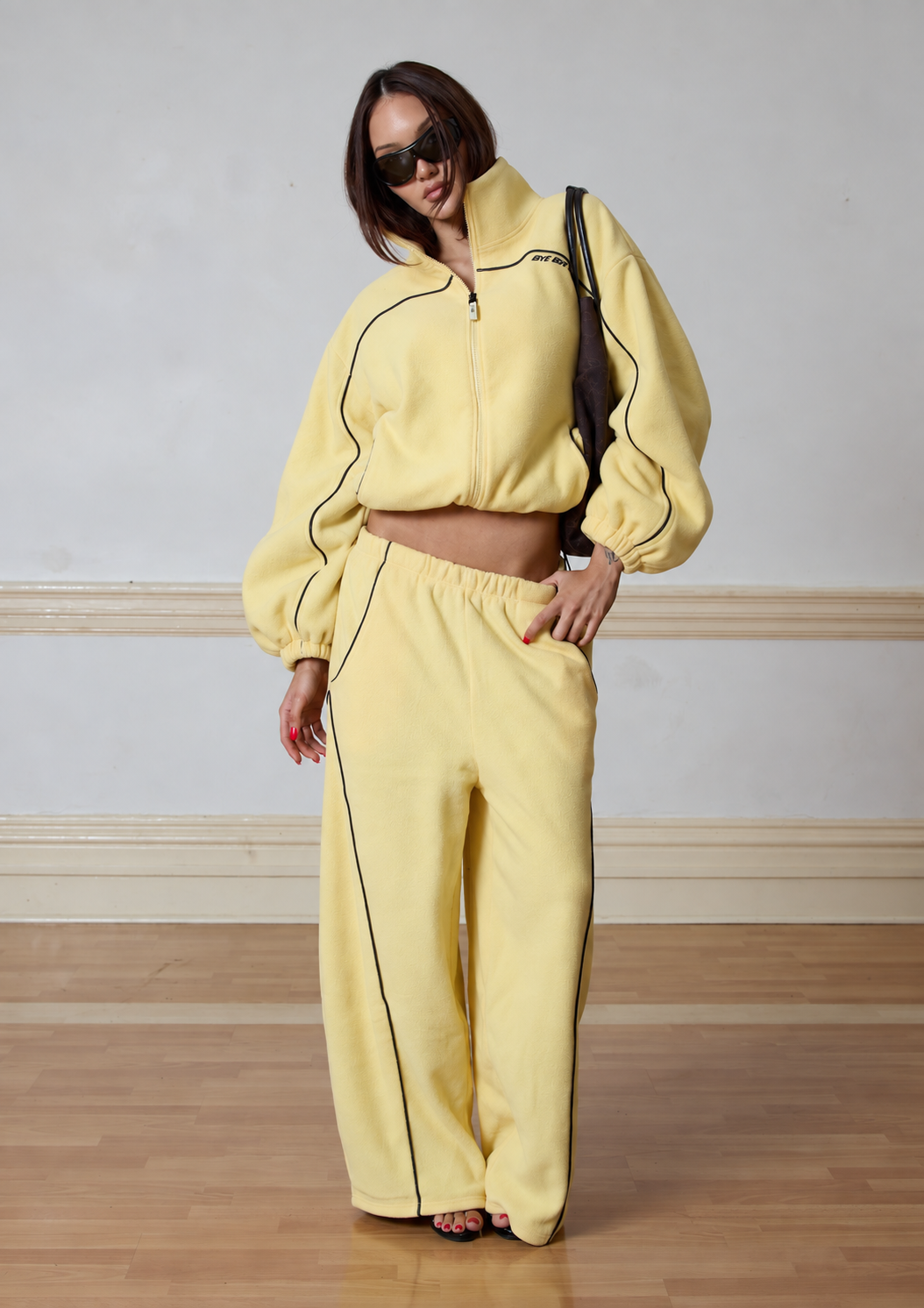 PARKER FLEECE ZIP JACKET - YELLOW