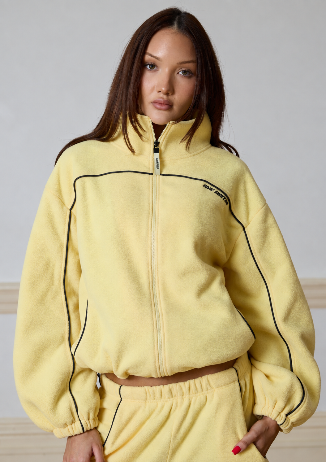 PARKER FLEECE ZIP JACKET - YELLOW