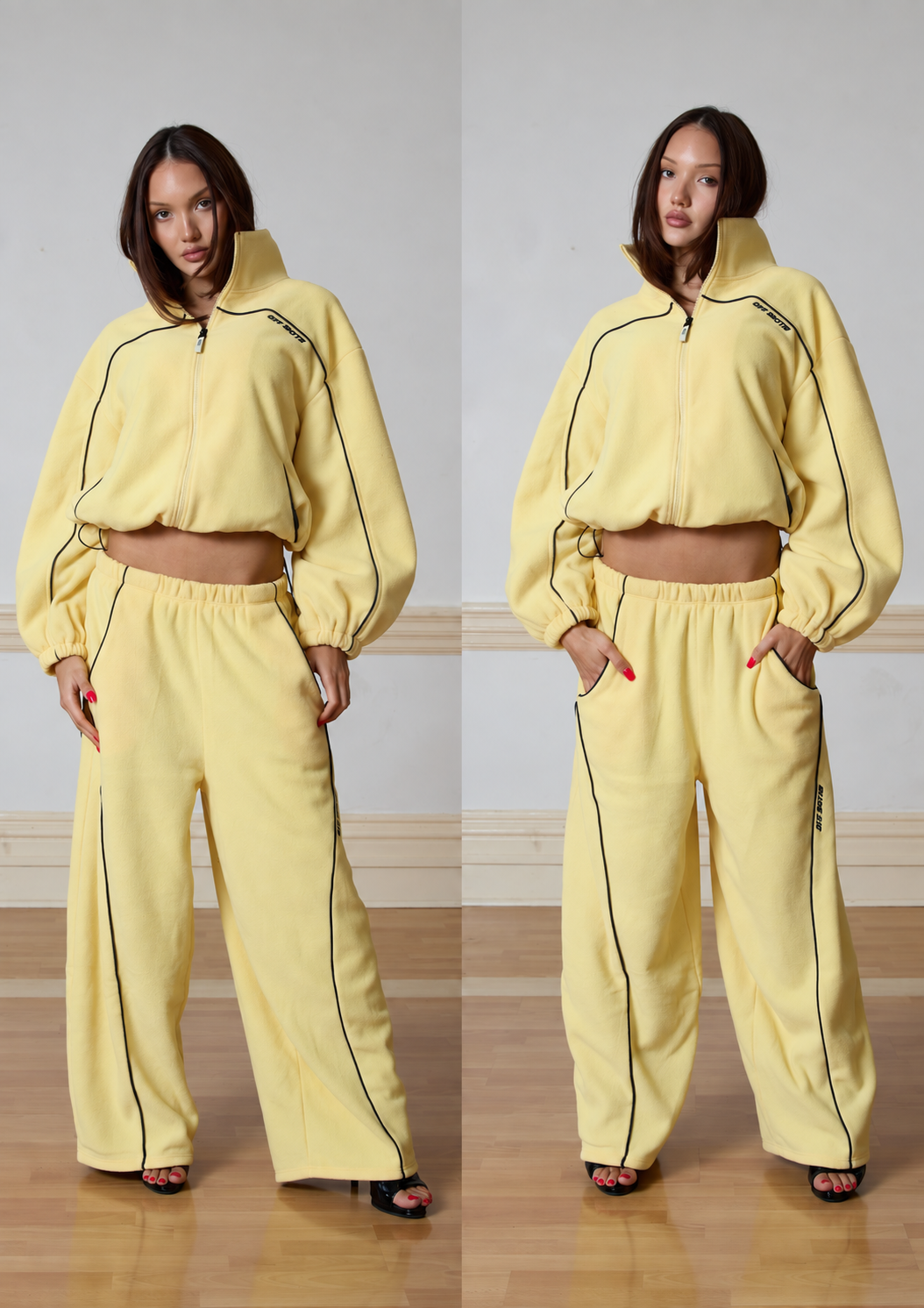 PARKER FLEECE ZIP JACKET - YELLOW
