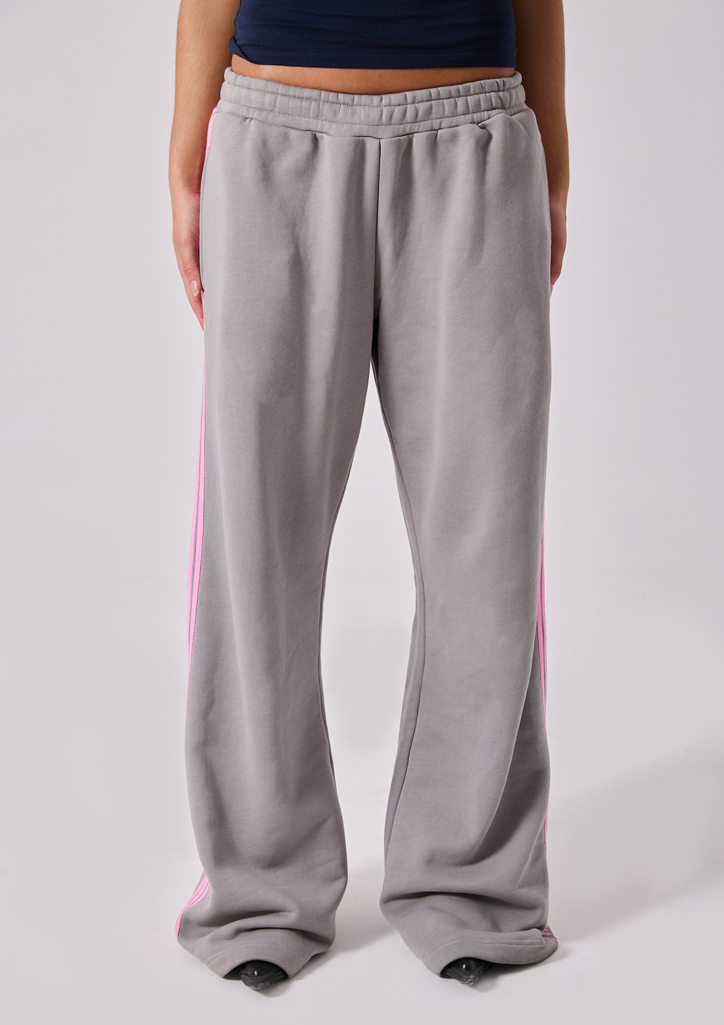 LOLA STRIPE TRACK PANT - GREY – Bye Bambi