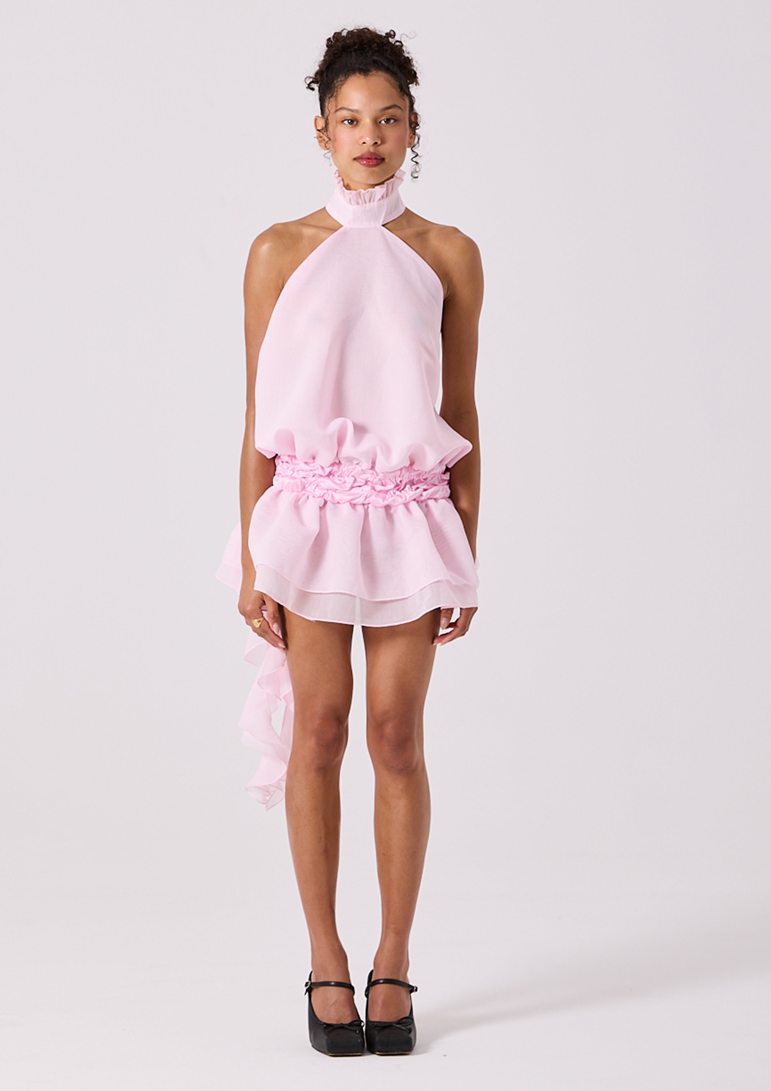 KIYANA RUFFLE DRESS - PINK