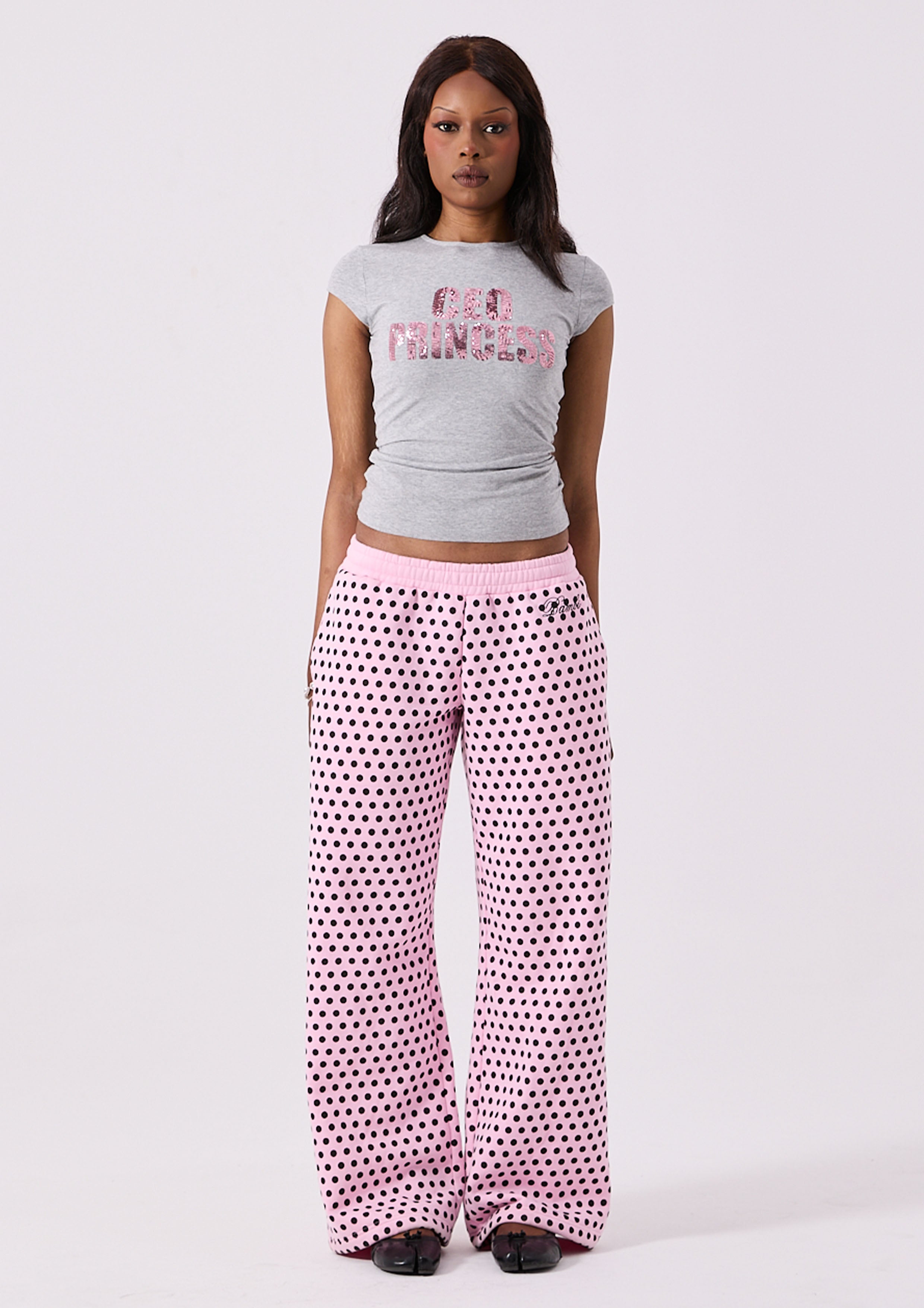 LOLA TRACK PANT - PINK POLKA – Bye Bambi