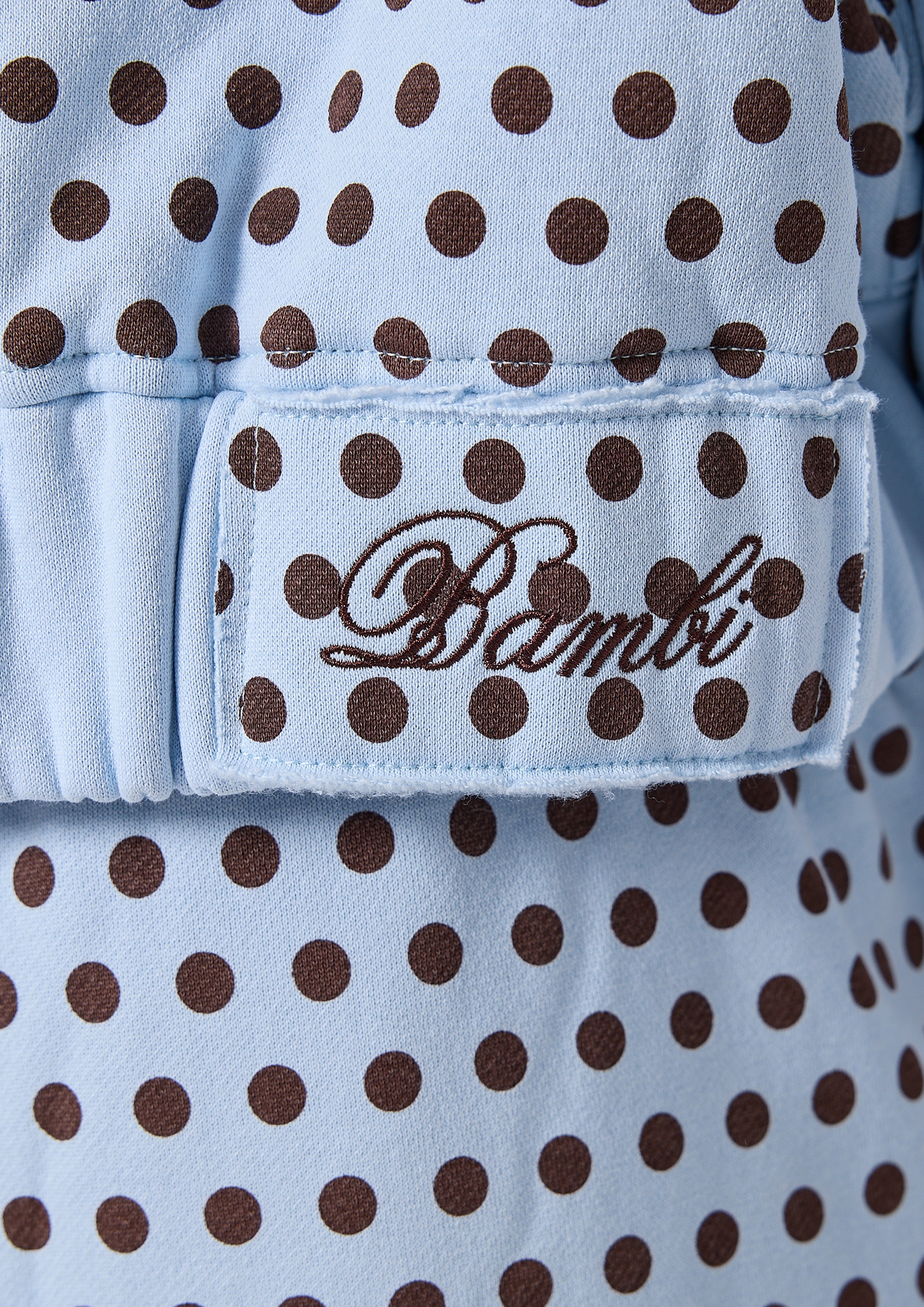 LOLA ZIP HOODIE - BLUE POLKA