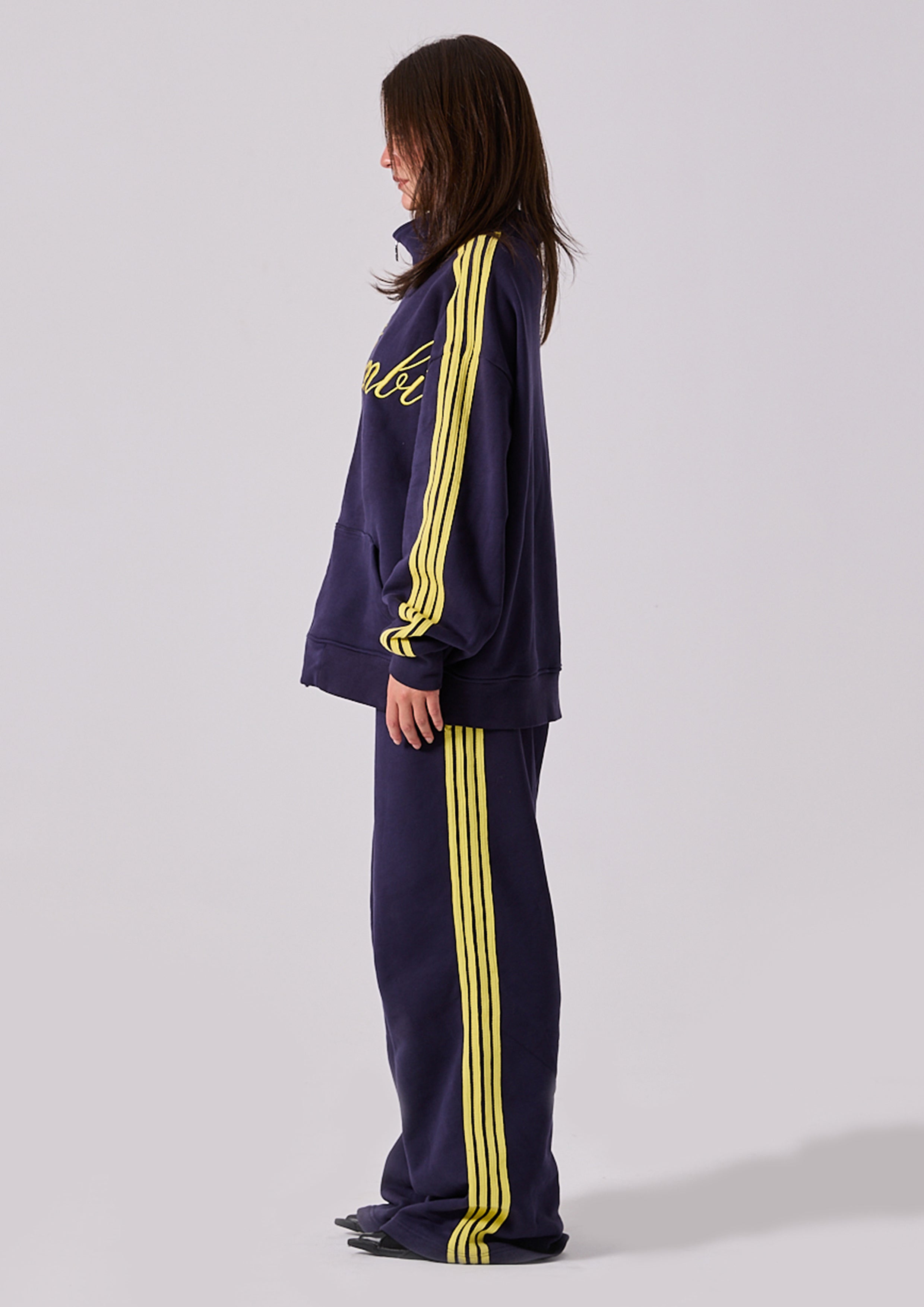 SPEARS STRIPE ZIP JACKET - INK