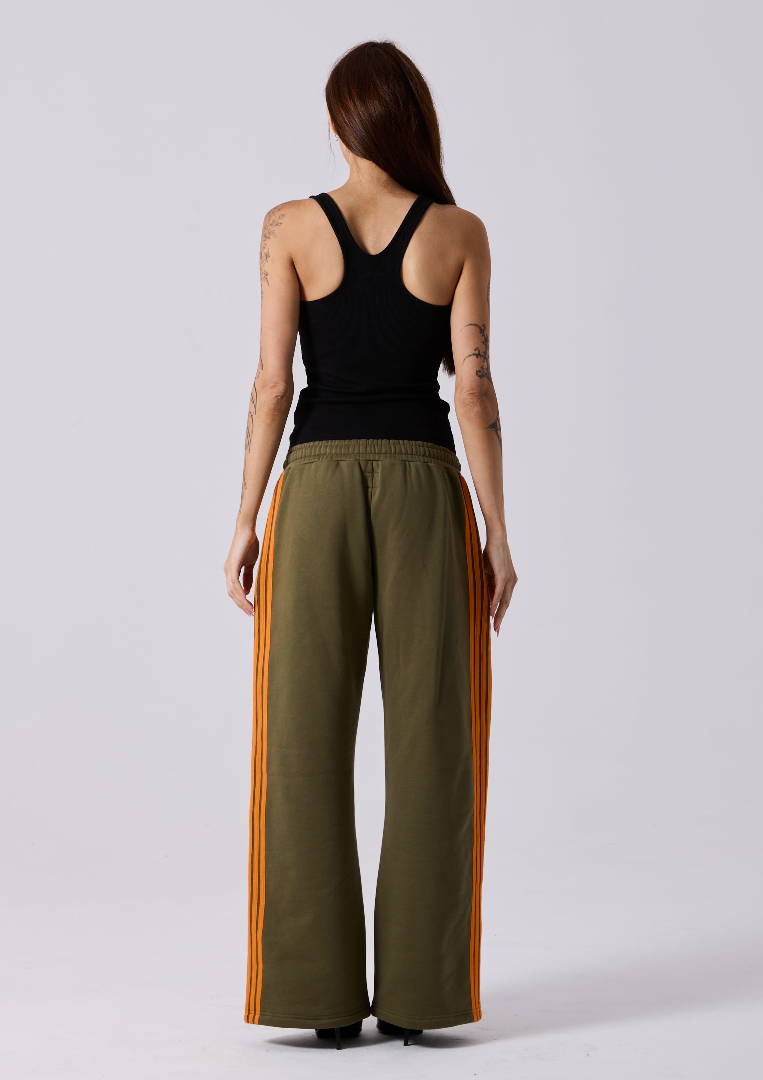 LOLA STRIPE TRACK PANT - KHAKI