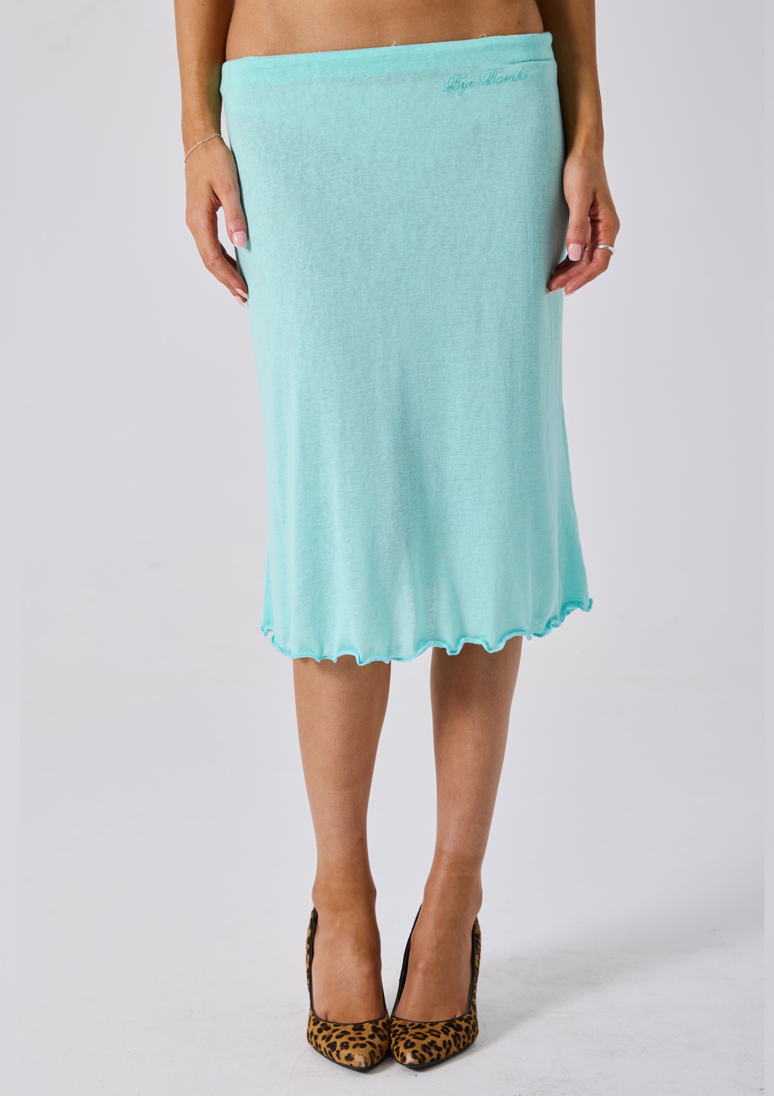 JOLIE MIDI SKIRT - TURQOUISE