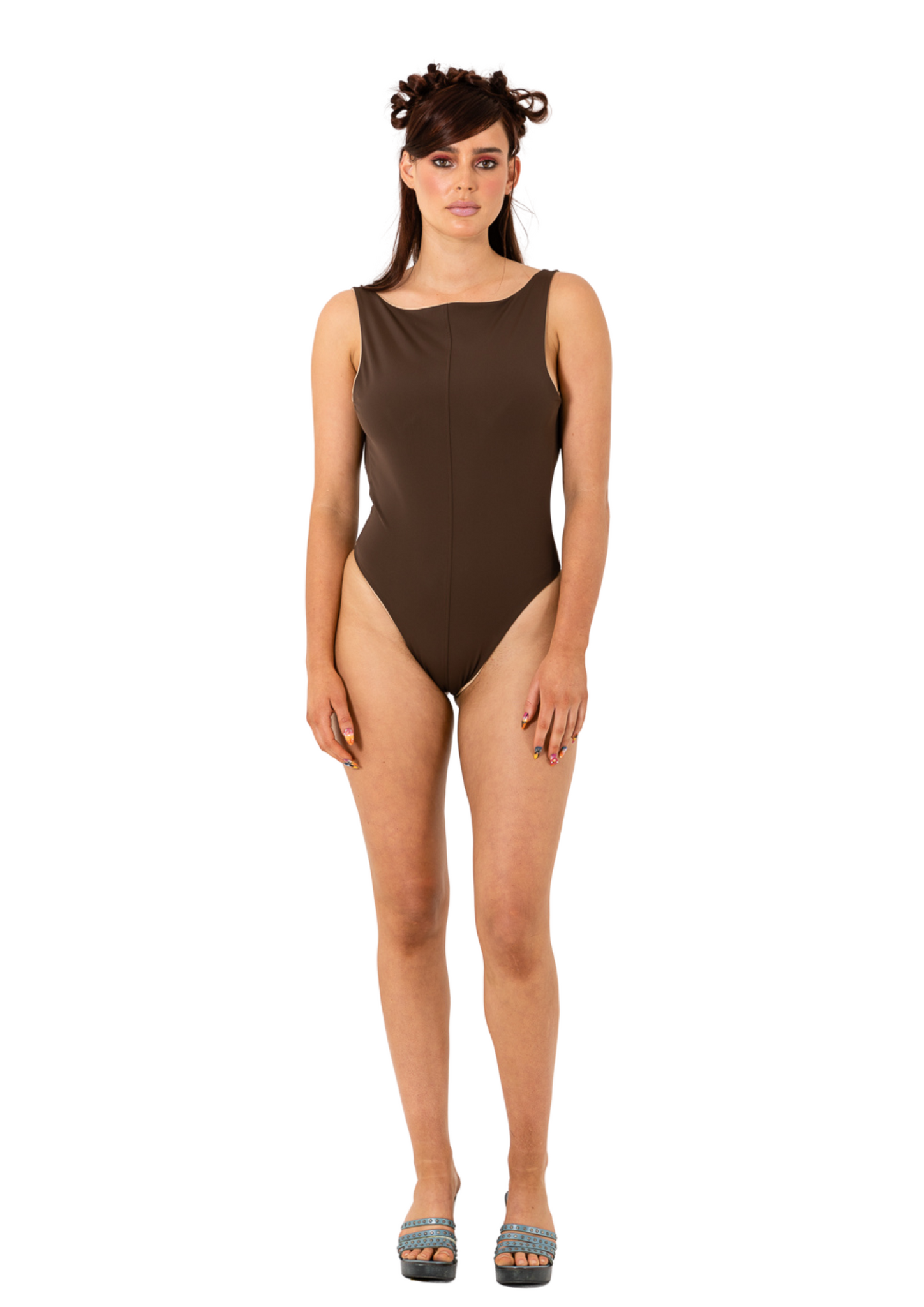 NOSTALGIA ONE PIECE - BROWN/NUDE